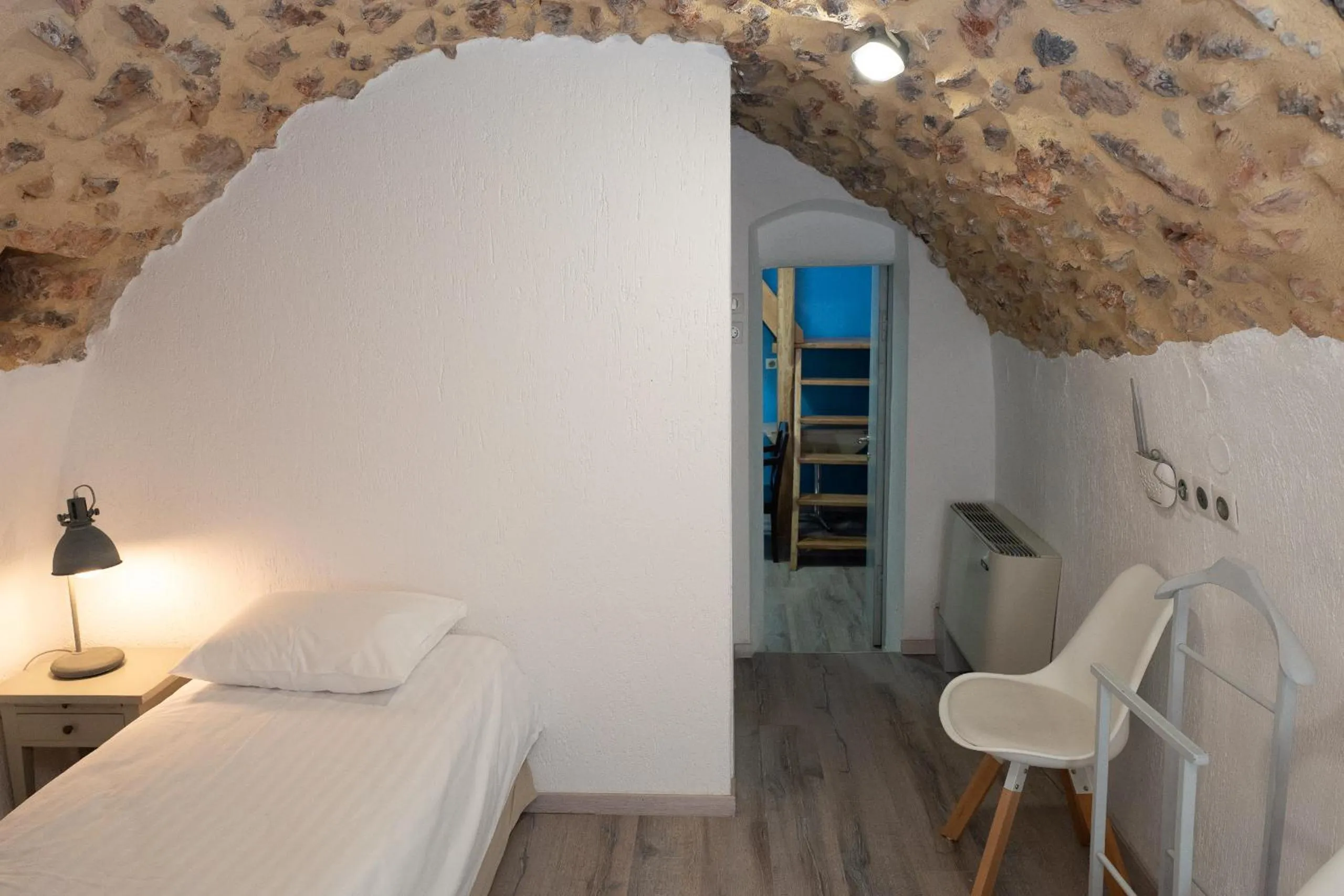 Bed in Avgonima Chios Spitakia Cottages