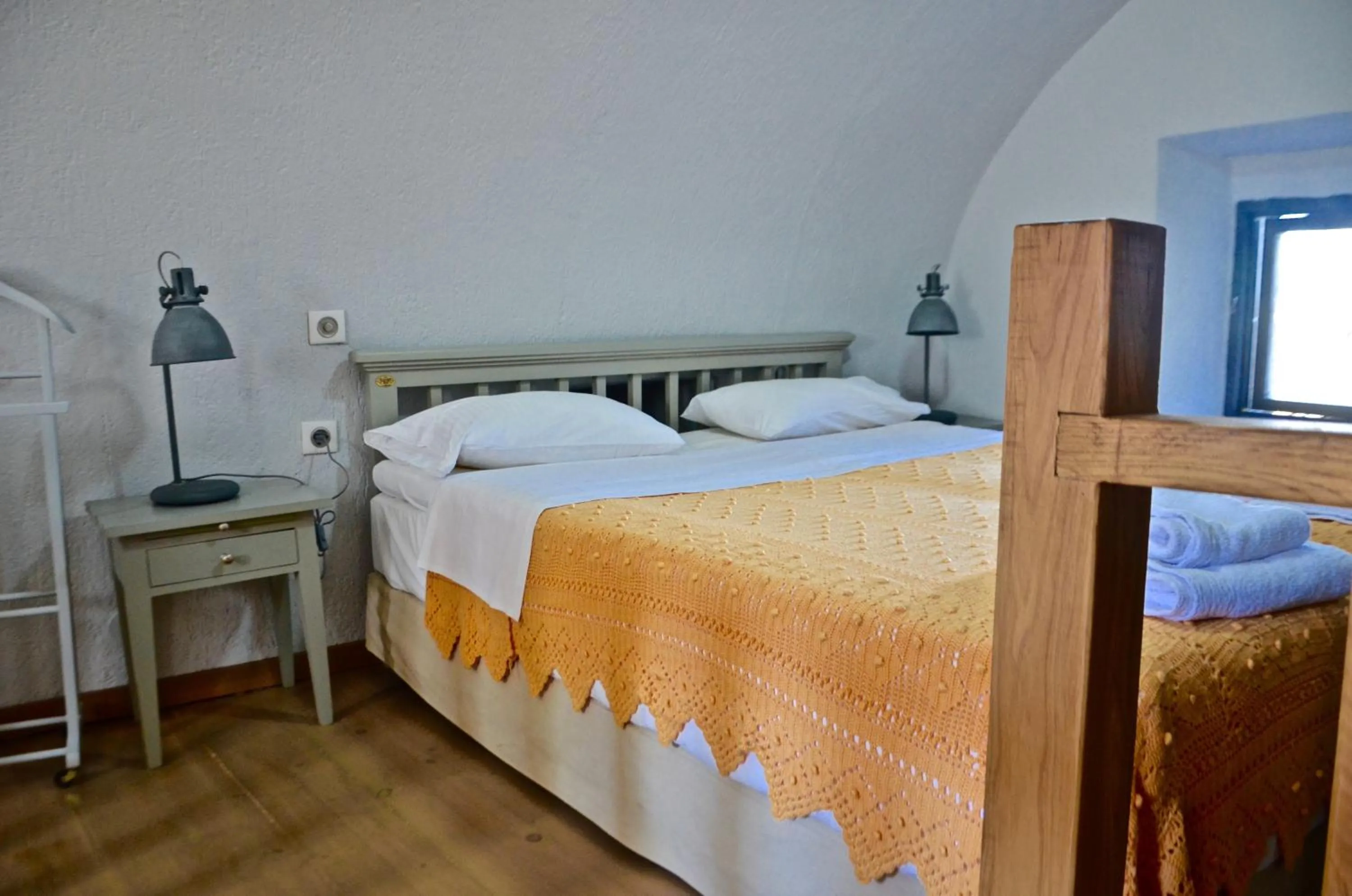 Bed in Avgonima Chios Spitakia Cottages