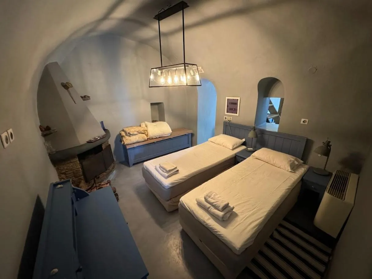 Bedroom, Bed in Avgonima Chios Spitakia Cottages