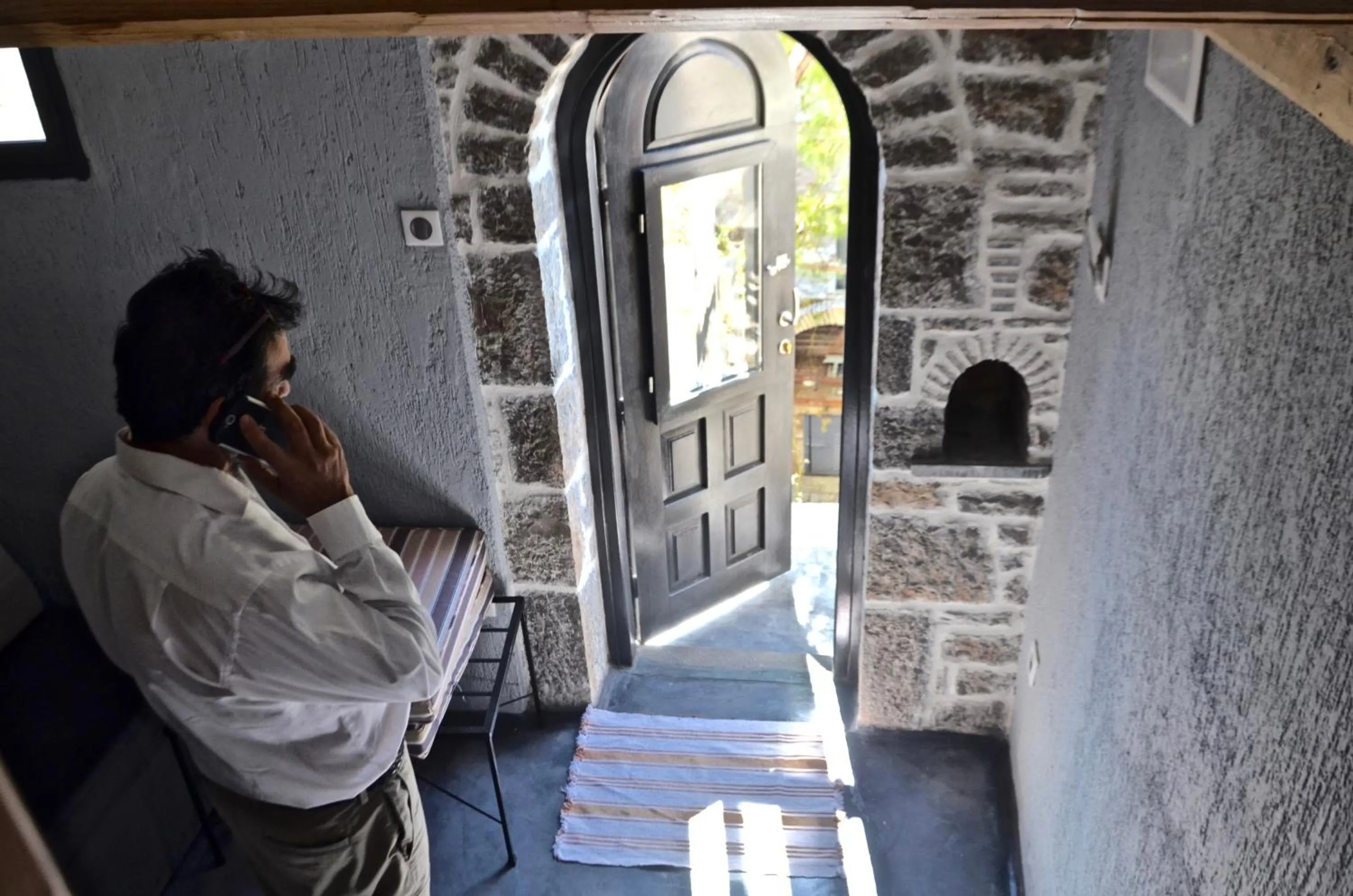 People in Avgonima Chios Spitakia Cottages