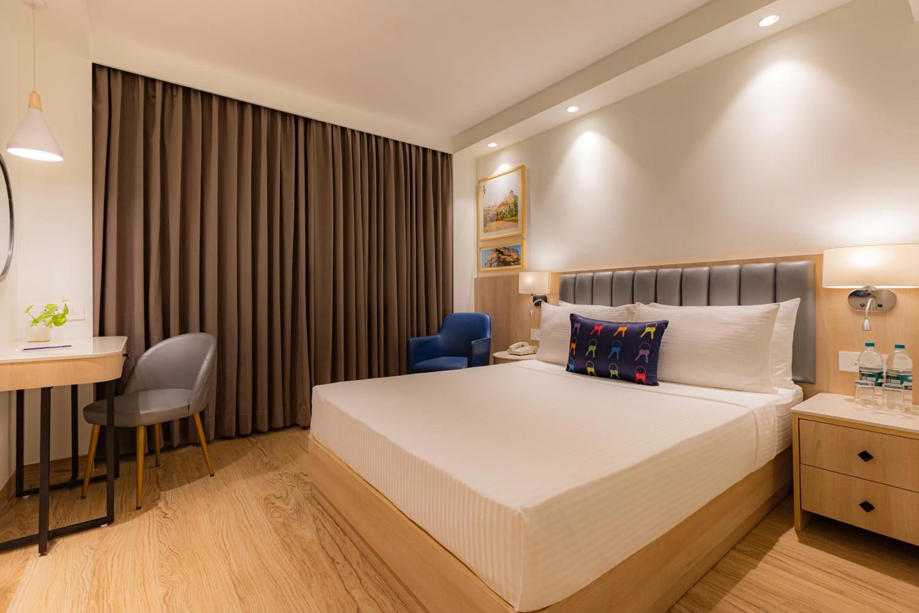 Bedroom, Bed in Keys Prima by Lemon Tree Hotels, Pimpri, Pune