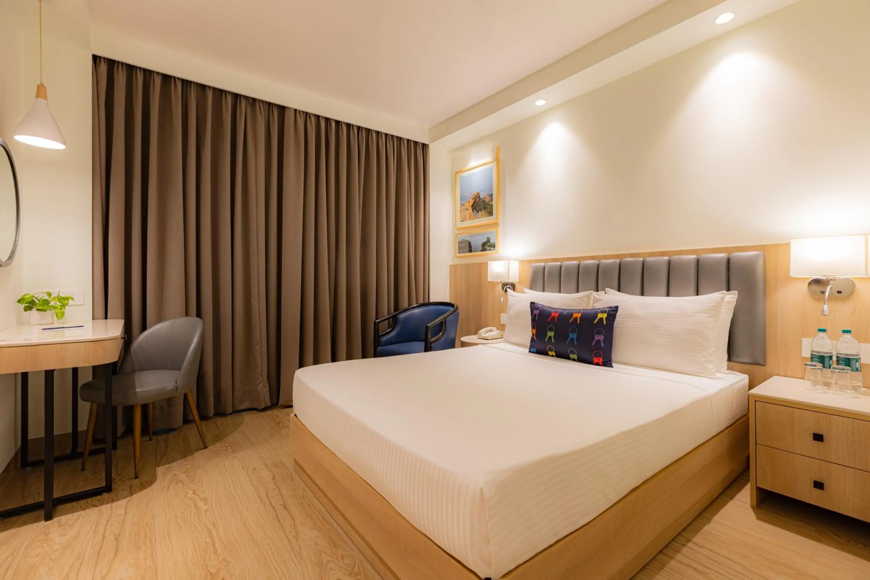 Bedroom, Bed in Keys Prima by Lemon Tree Hotels, Pimpri, Pune