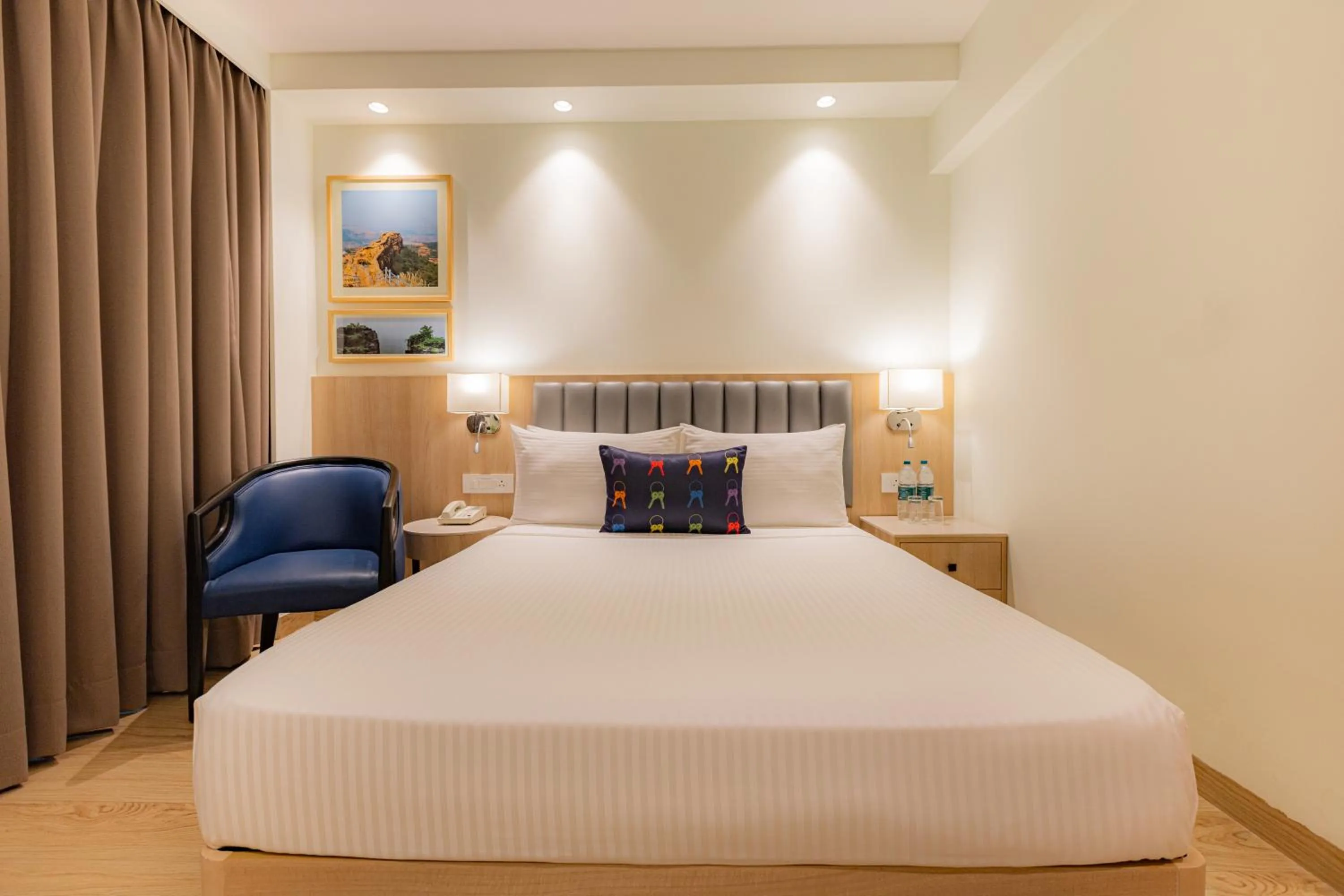 Bedroom, Bed in Keys Prima by Lemon Tree Hotels, Pimpri, Pune