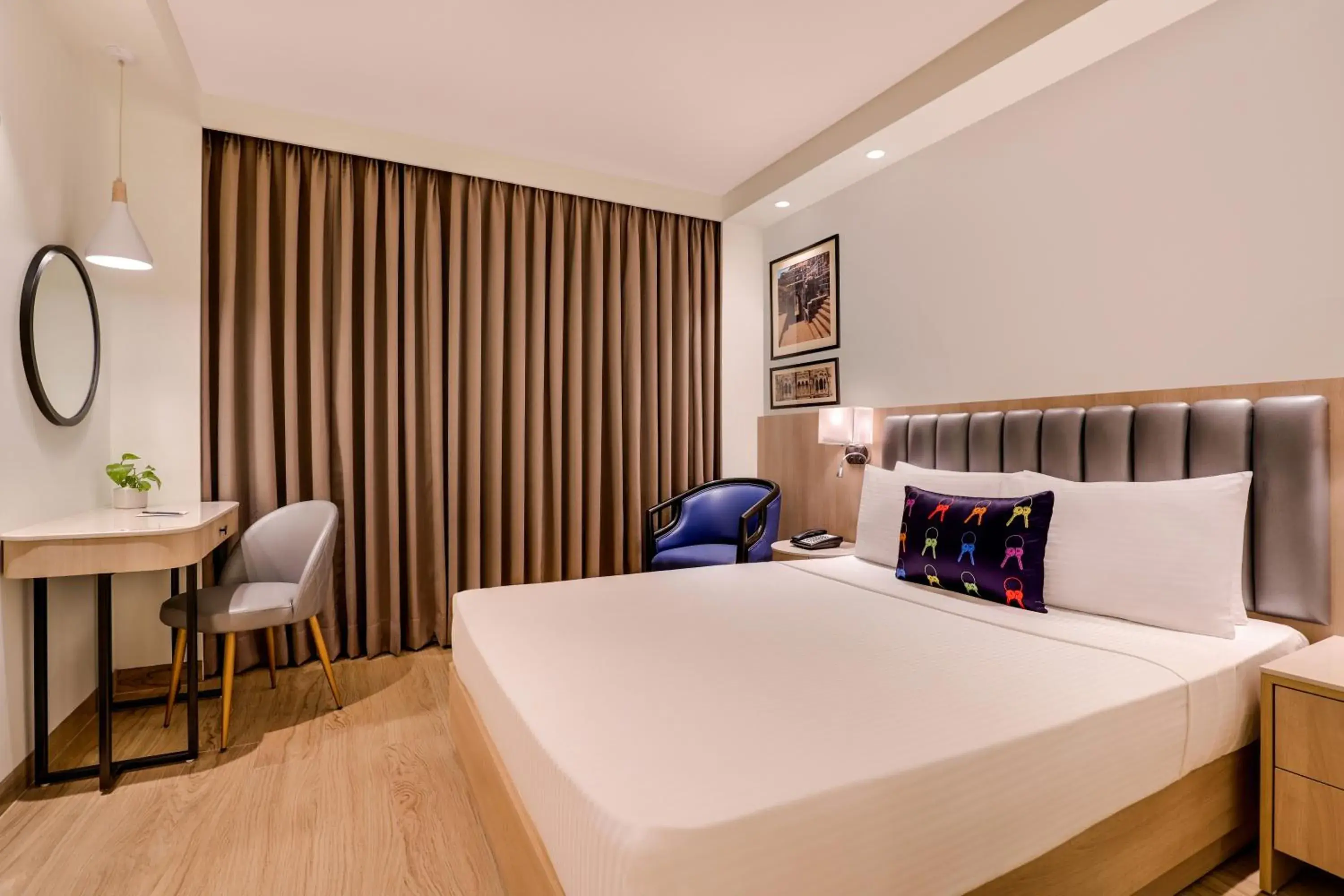 Bedroom, Bed in Keys Prima by Lemon Tree Hotels, Pimpri, Pune Bedroom, Bed in Keys Prima by Lemon Tree Hotels, Pimpri, Pune