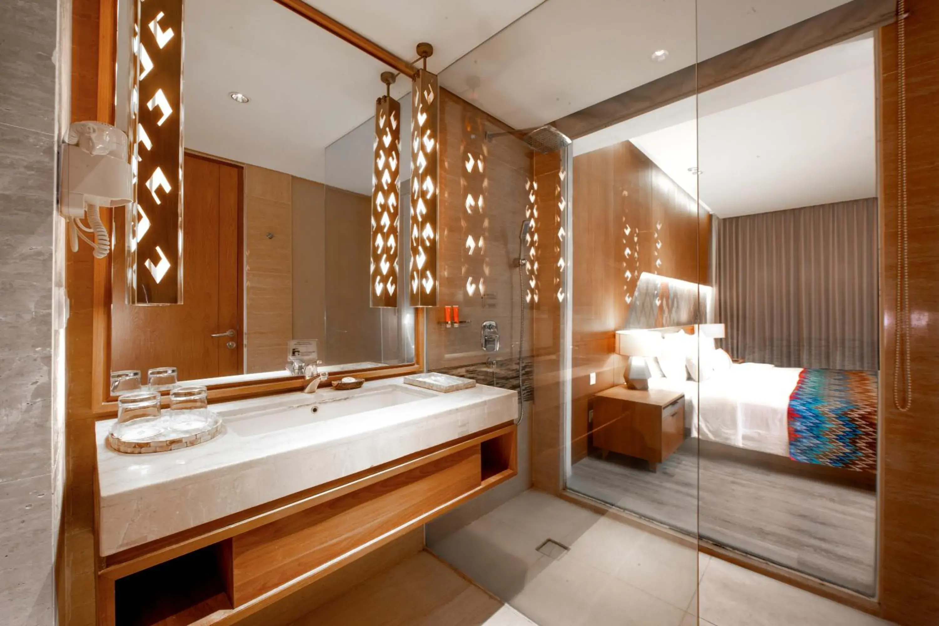 Bathroom, Bed in Aruna Senggigi Resort & Convention Bathroom, Bed in Aruna Senggigi Resort & Convention
