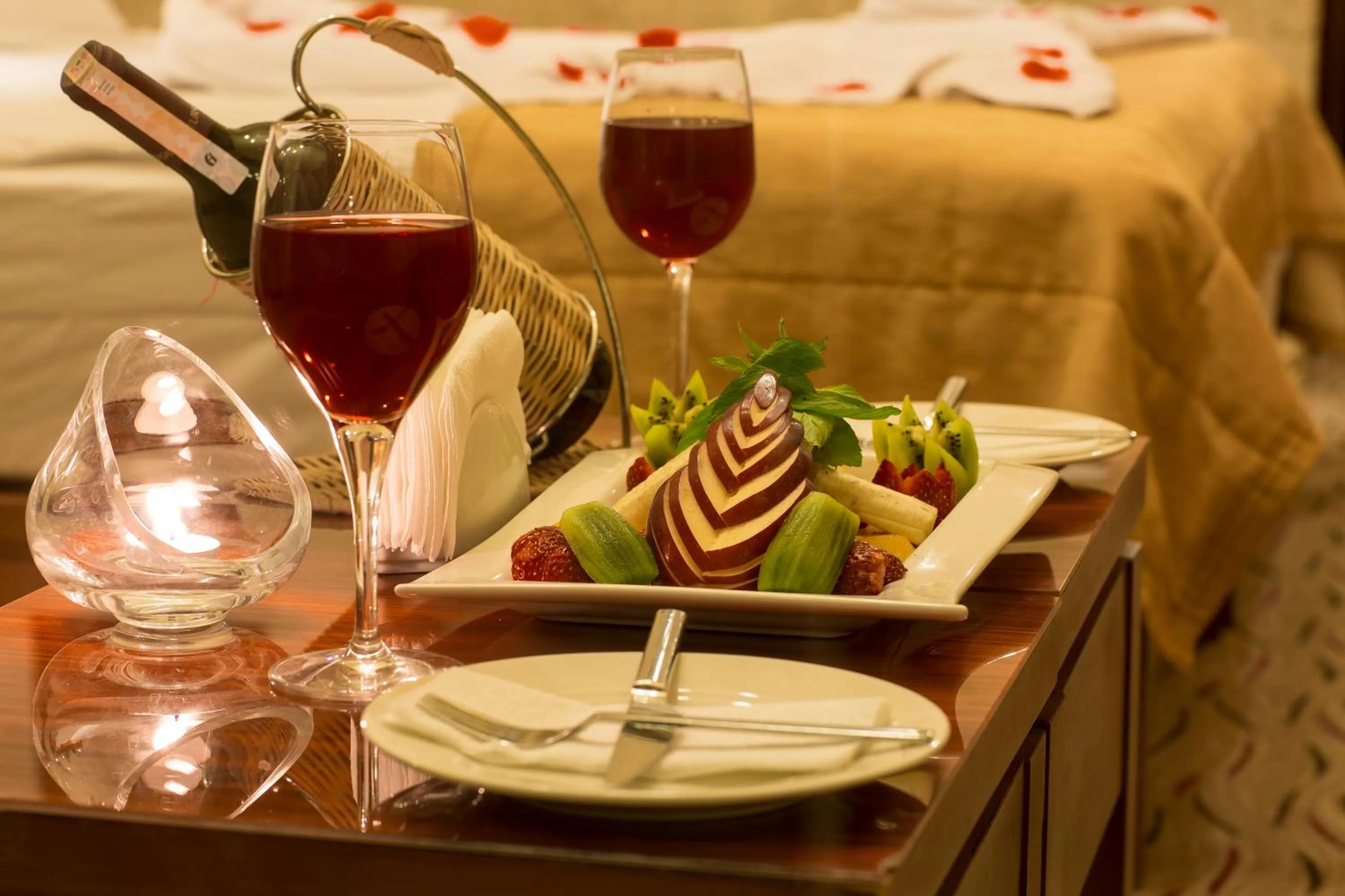 Bed in Uchisar Kaya Otel