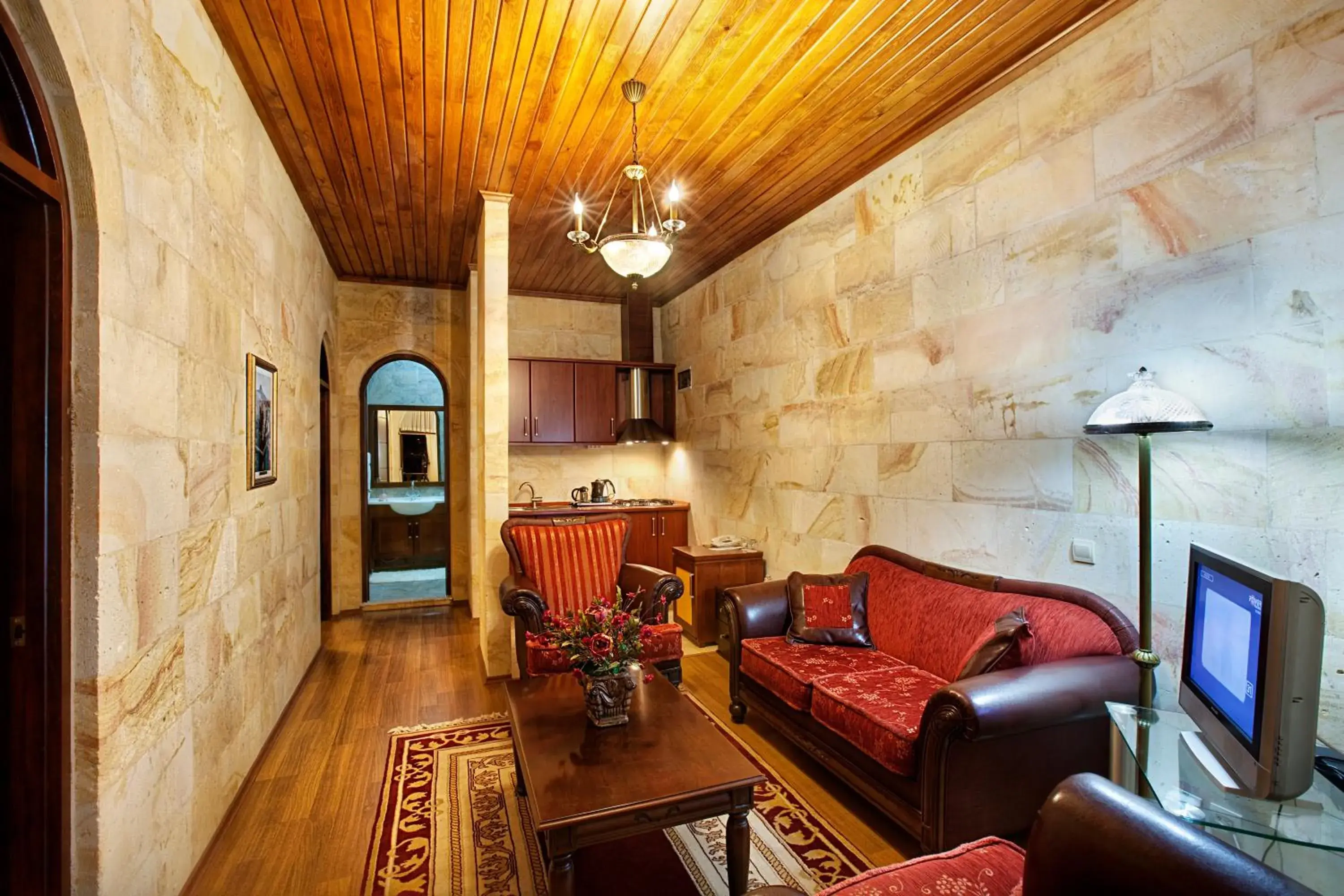 Living room in Uchisar Kaya Otel Living room in Uchisar Kaya Otel