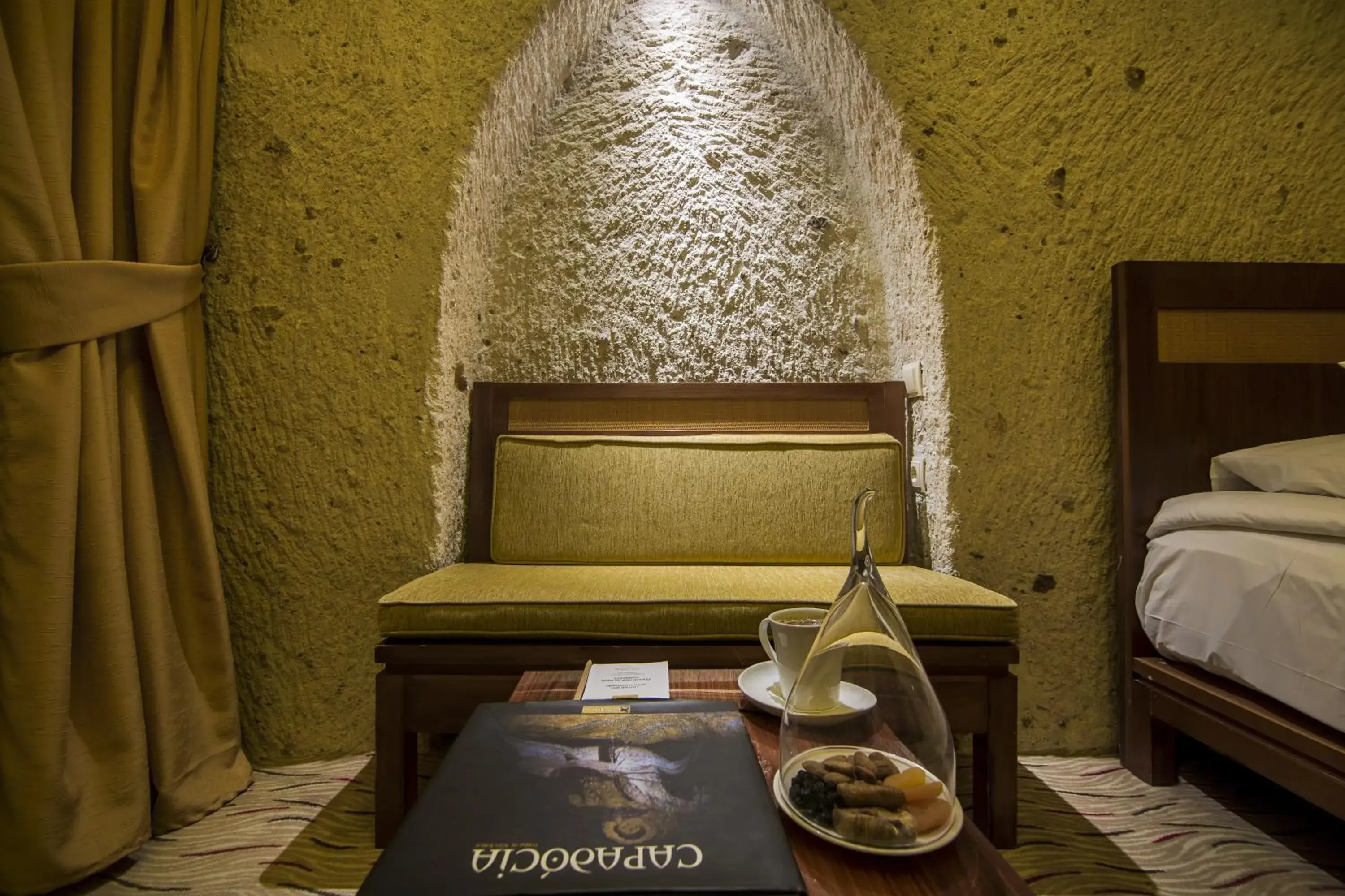 Decorative detail, Bed in Uchisar Kaya Otel Decorative detail, Bed in Uchisar Kaya Otel