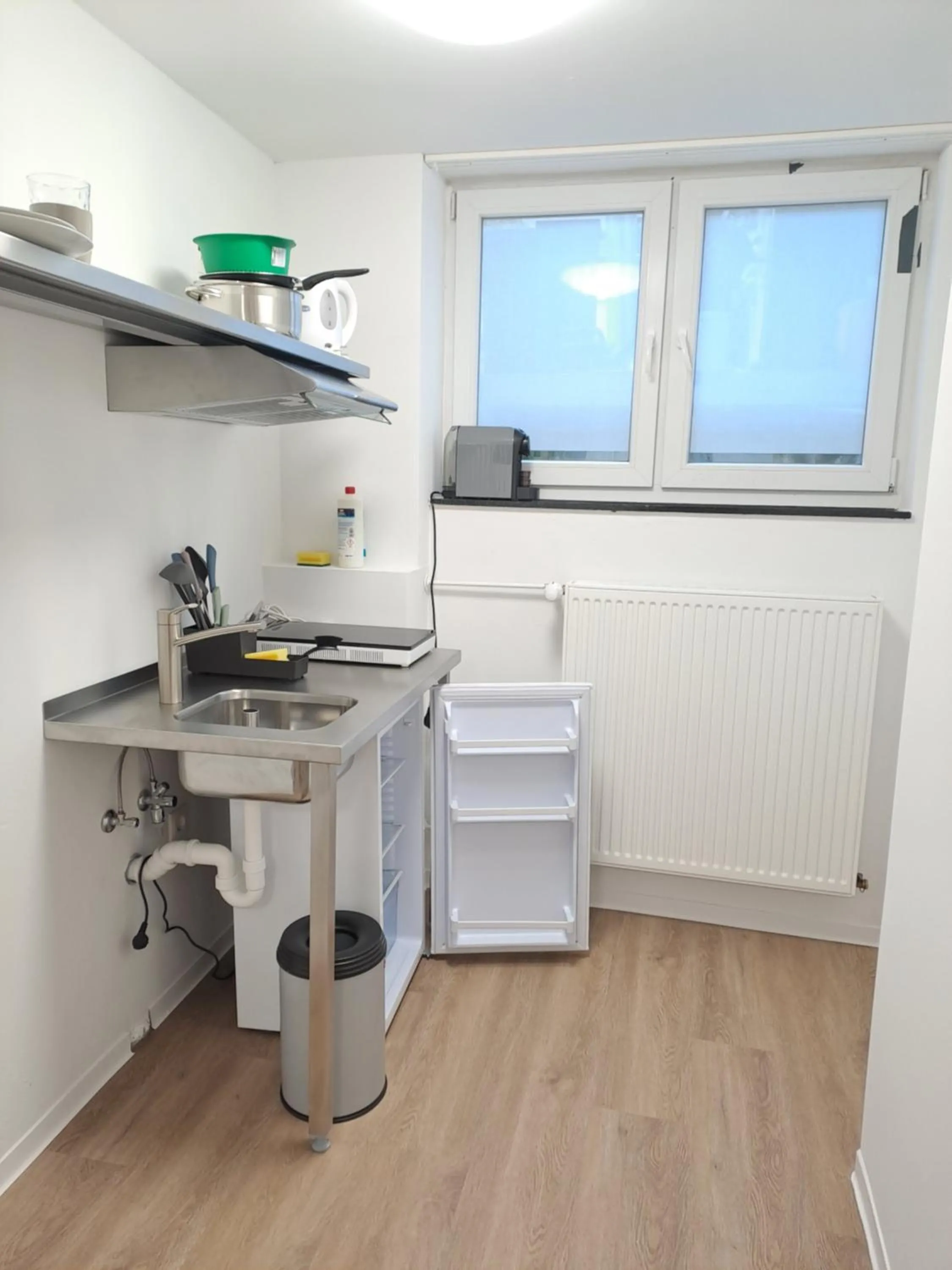 Kitchen or kitchenette in Aparthotel Sanni