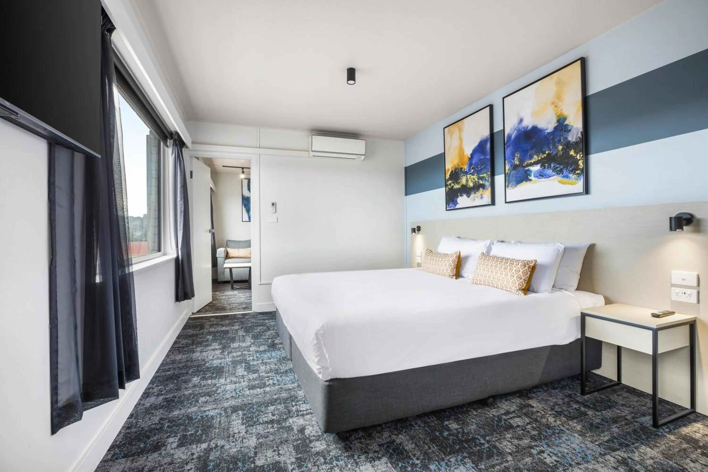 Bedroom, Bed in Nightcap at Burnie Townhouse
