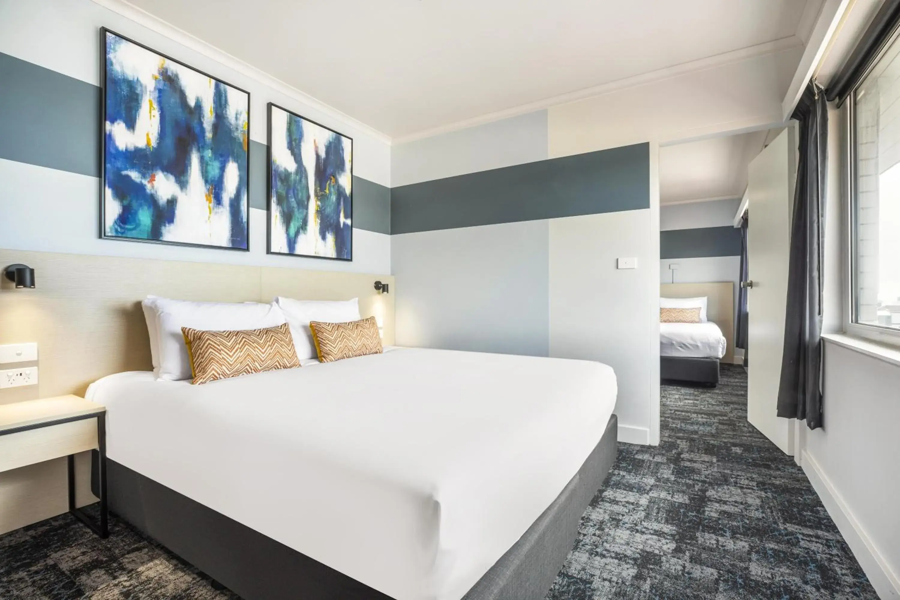 Bedroom, Bed in Nightcap at Burnie Townhouse Bedroom, Bed in Nightcap at Burnie Townhouse