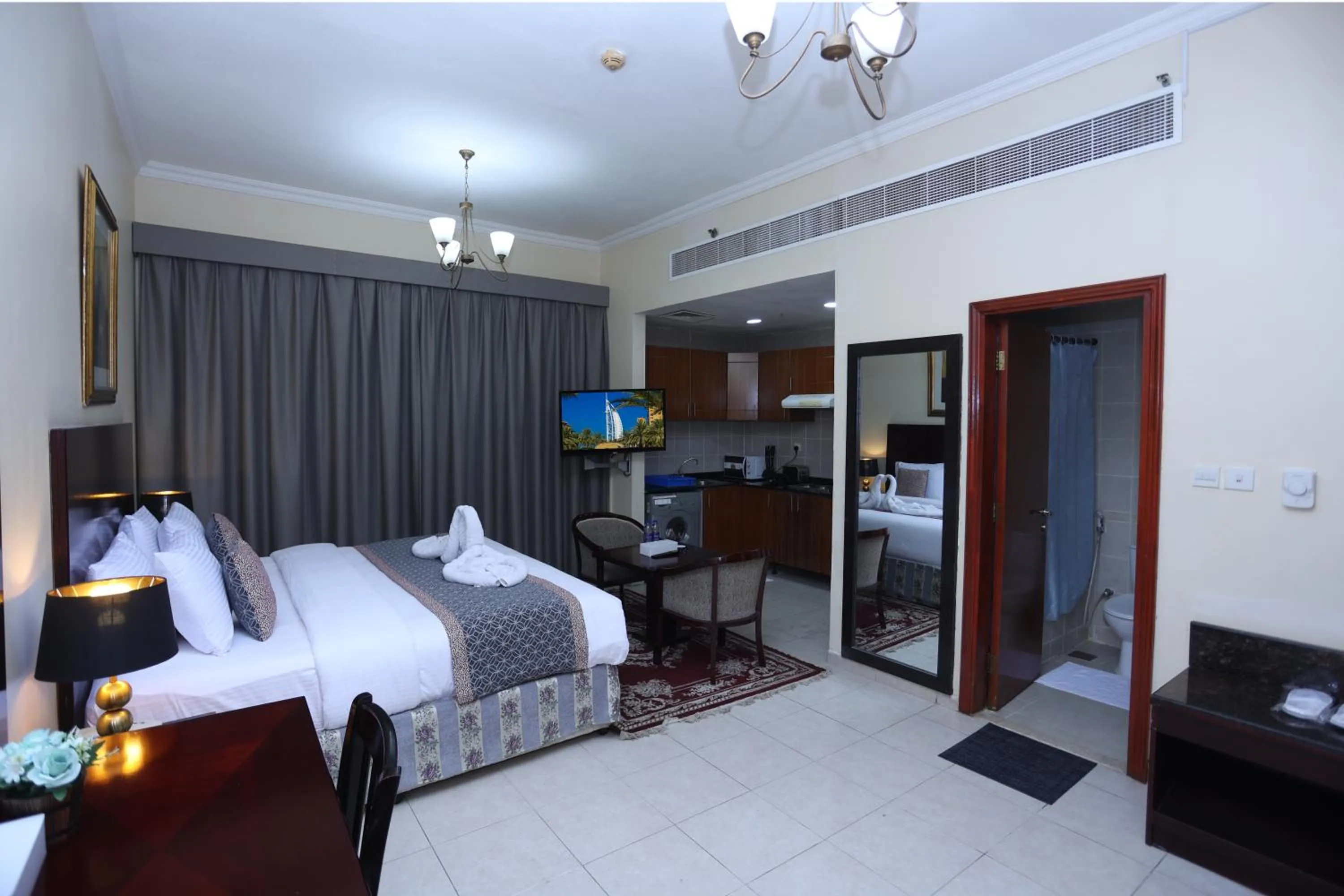 Bed in Icon Hotel Apartments