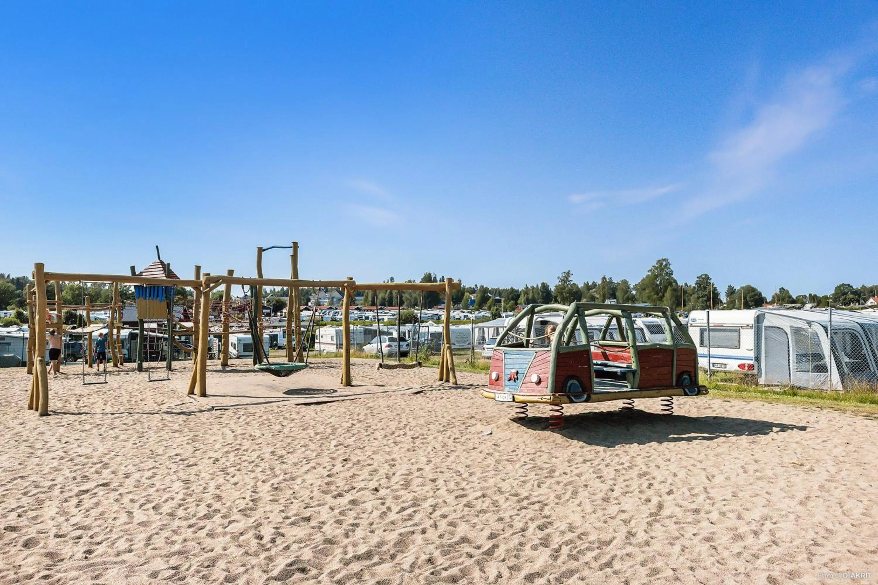 Children play ground in First Camp Sunne - Fryksdalen