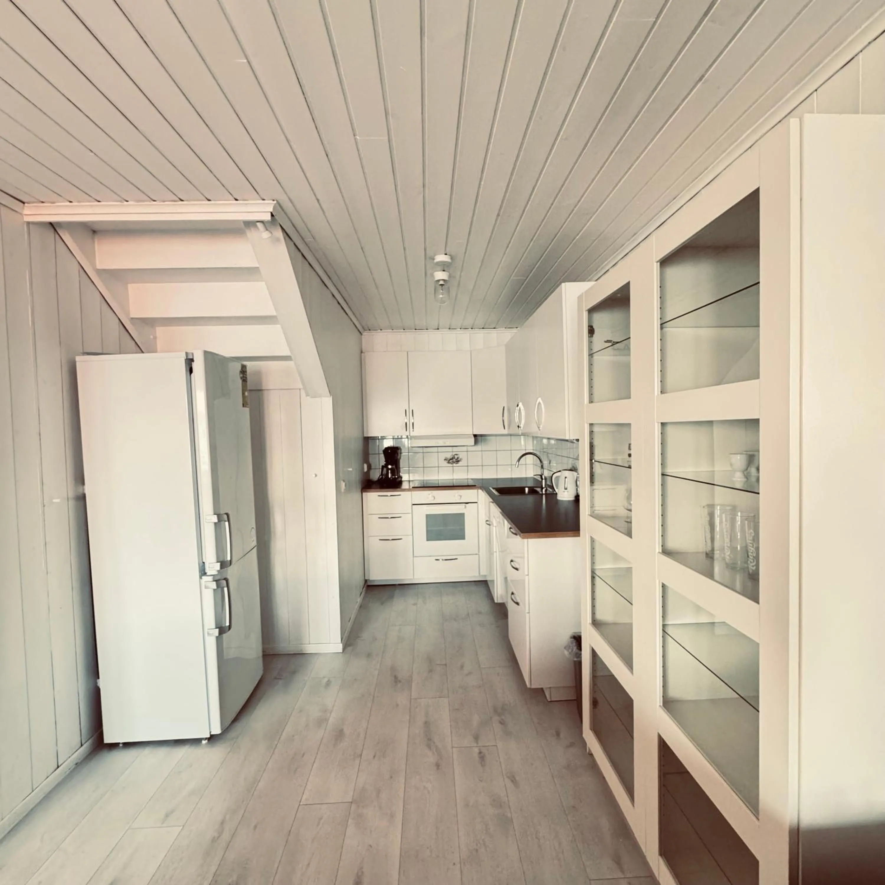 Kitchen or kitchenette in Sjøberg Hotell og Ferie Leiligheter