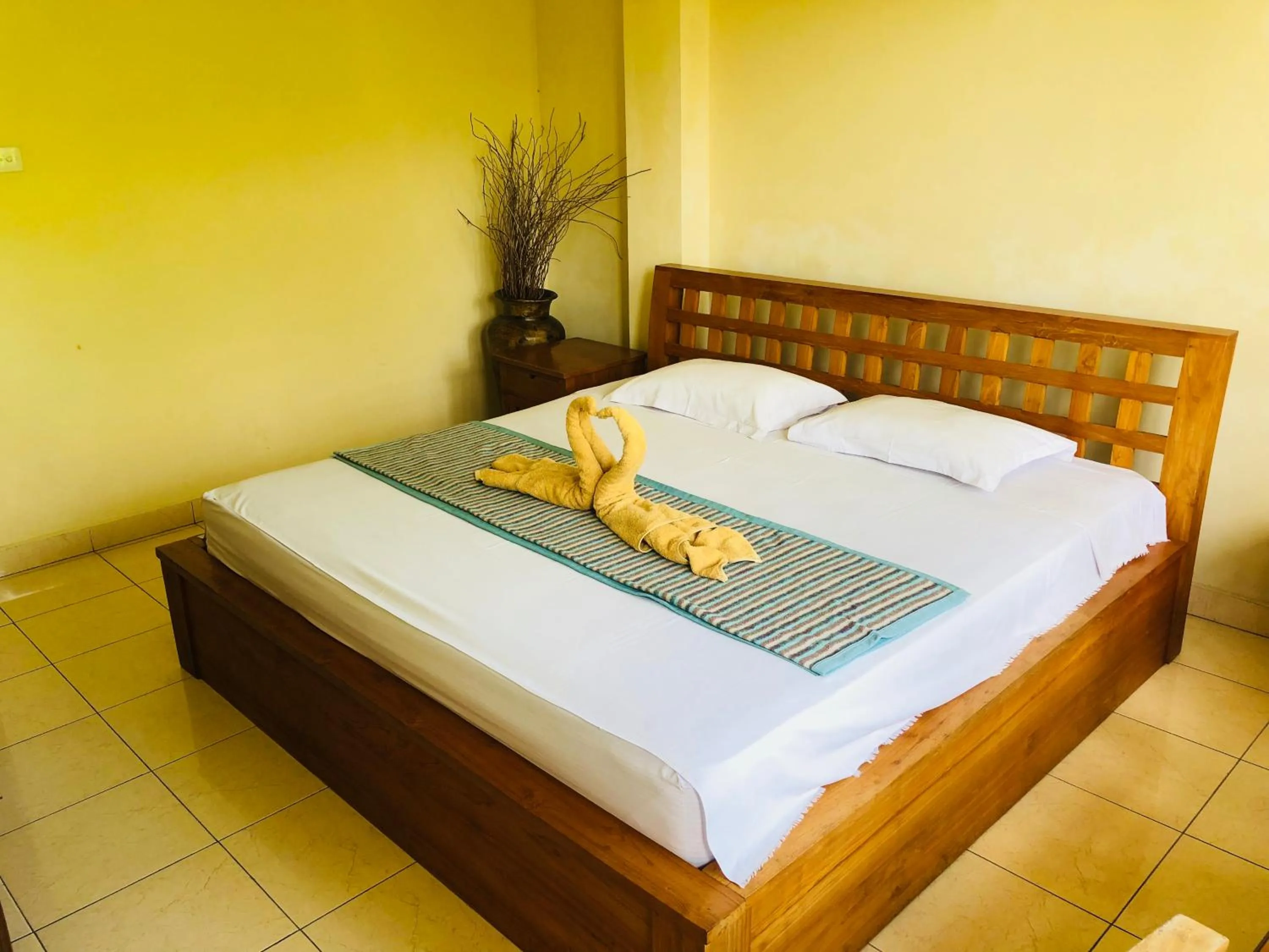 Bed in Padangbai Beach inn
