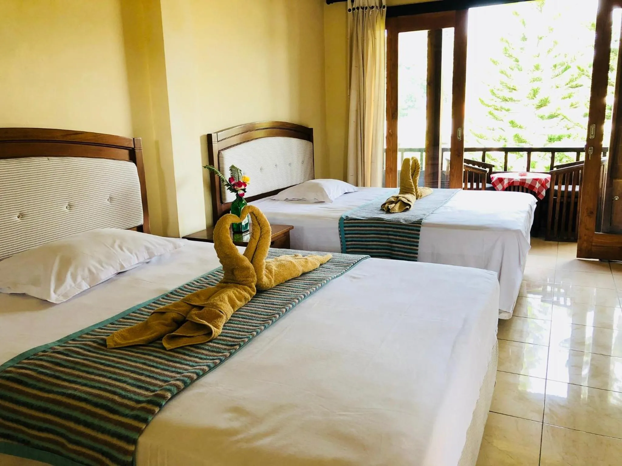 Bed in Padangbai Beach inn