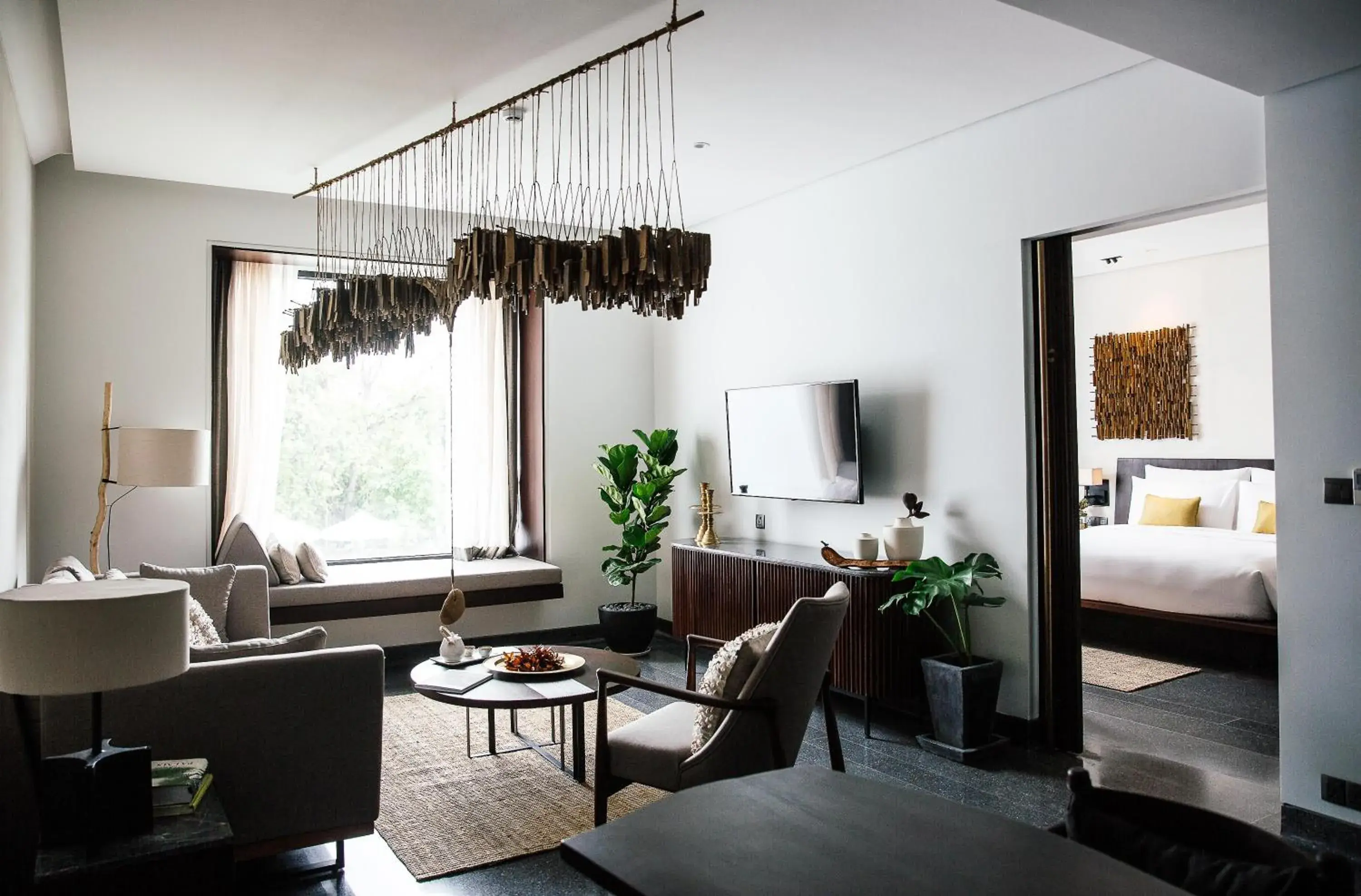 TV and multimedia, Bed in Treeline Urban Resort TV and multimedia, Bed in Treeline Urban Resort