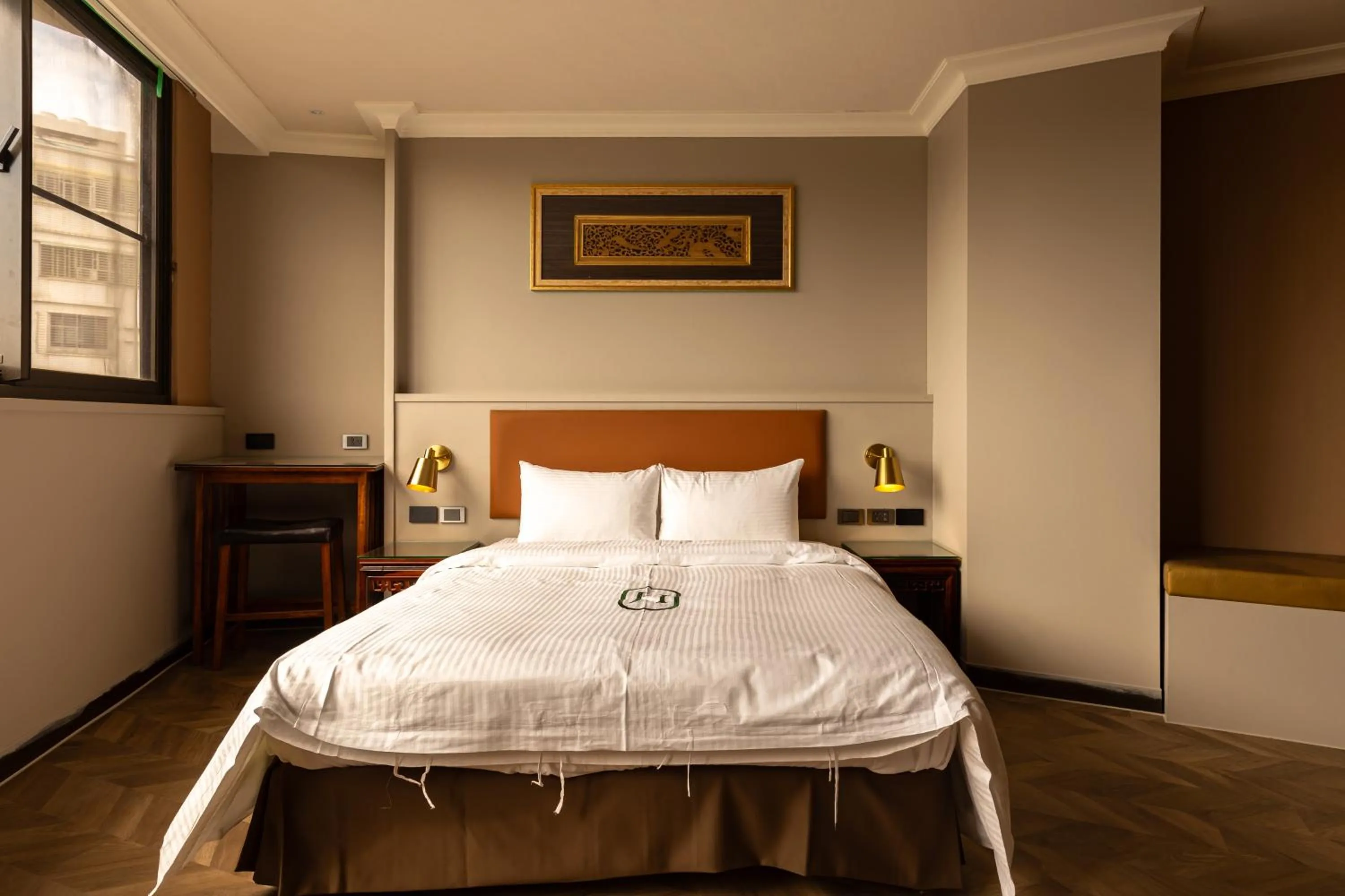 Bed in 露夏旅社 l 納康商旅 l 智能入住 l 鄰近花園夜市