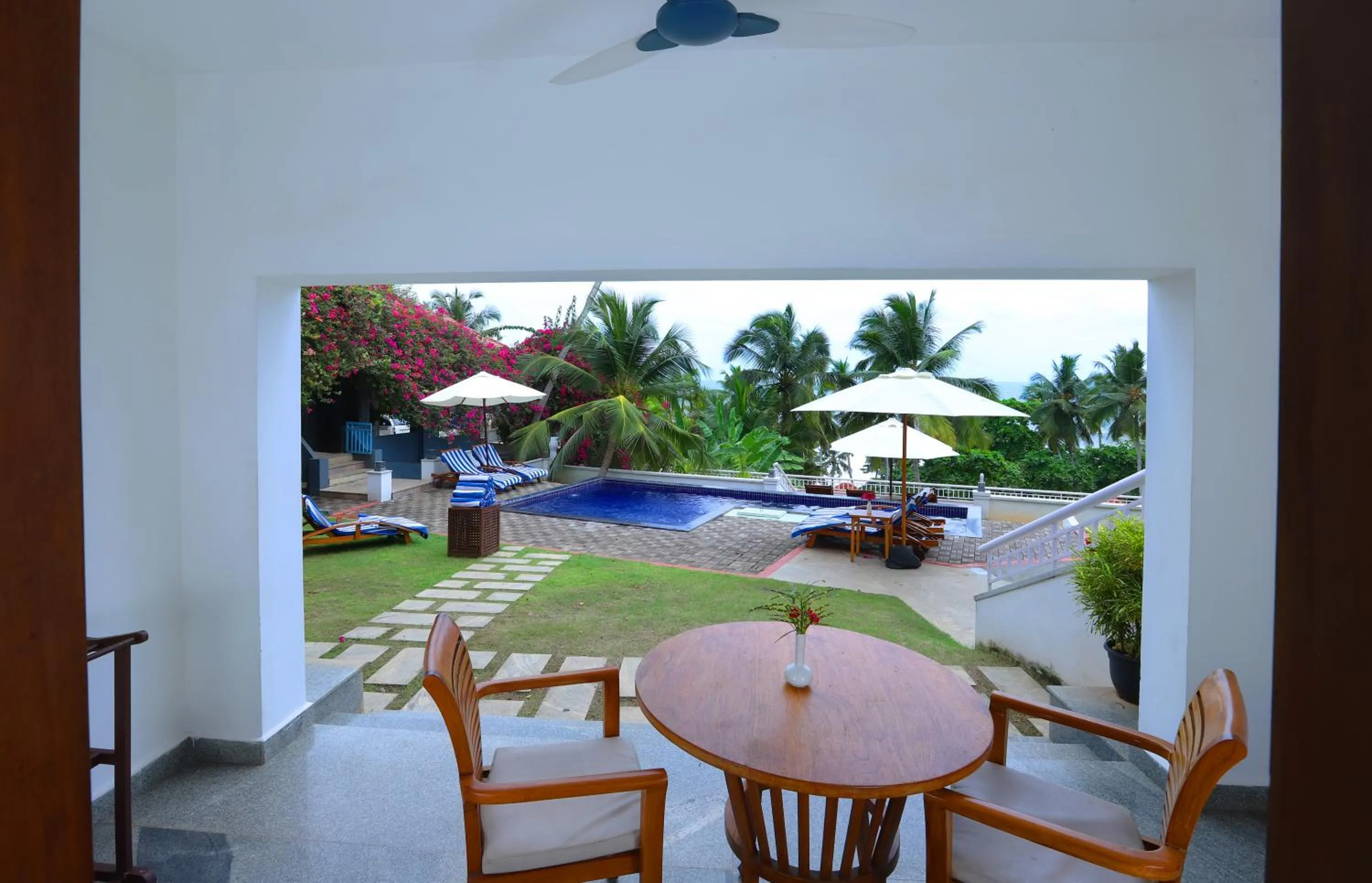Pool view in Getaway Beach Resort Kovalam