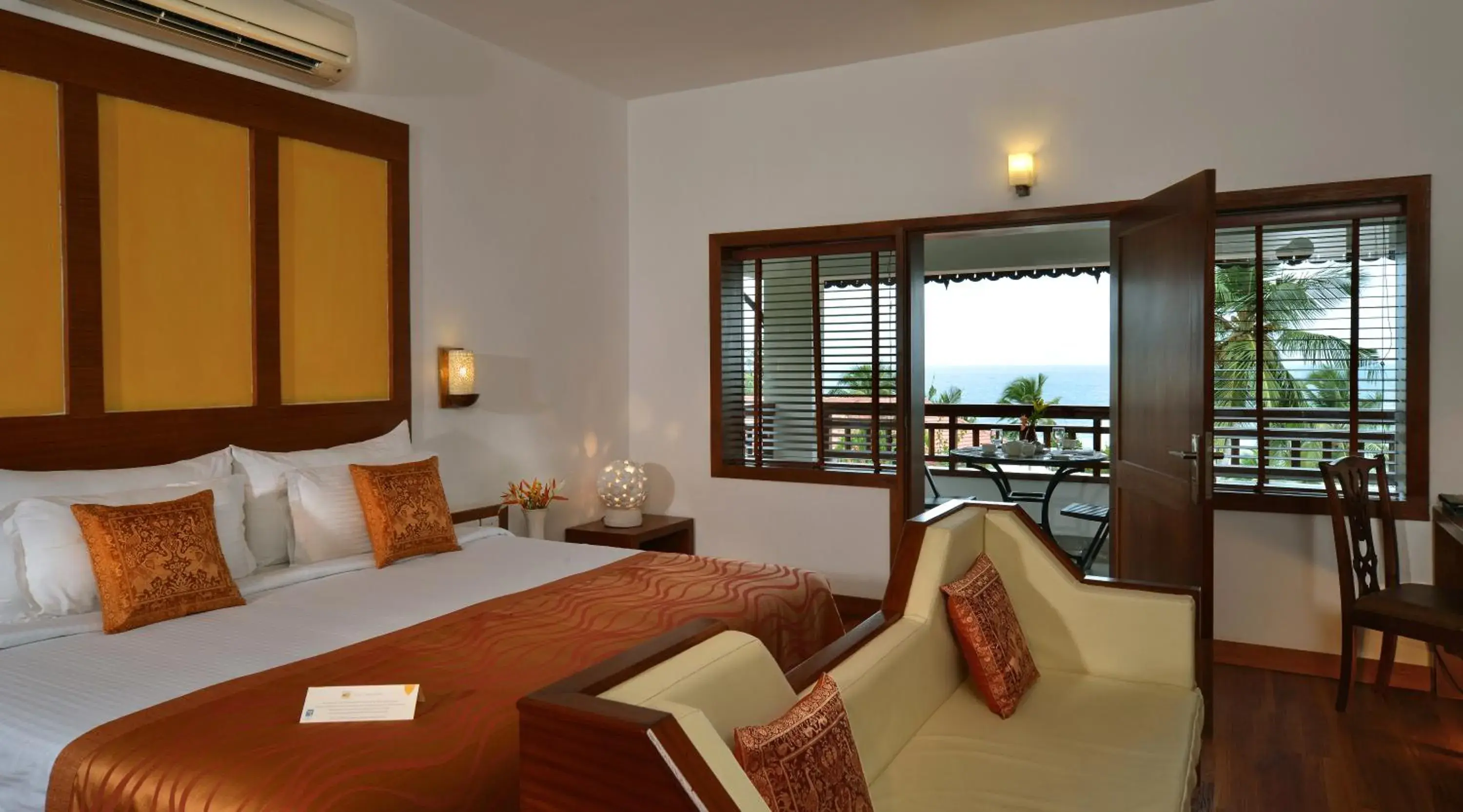 Deluxe Double Room with Balcony and Sea View in Getaway Beach Resort Kovalam Deluxe Double Room with Balcony and Sea View in Getaway Beach Resort Kovalam