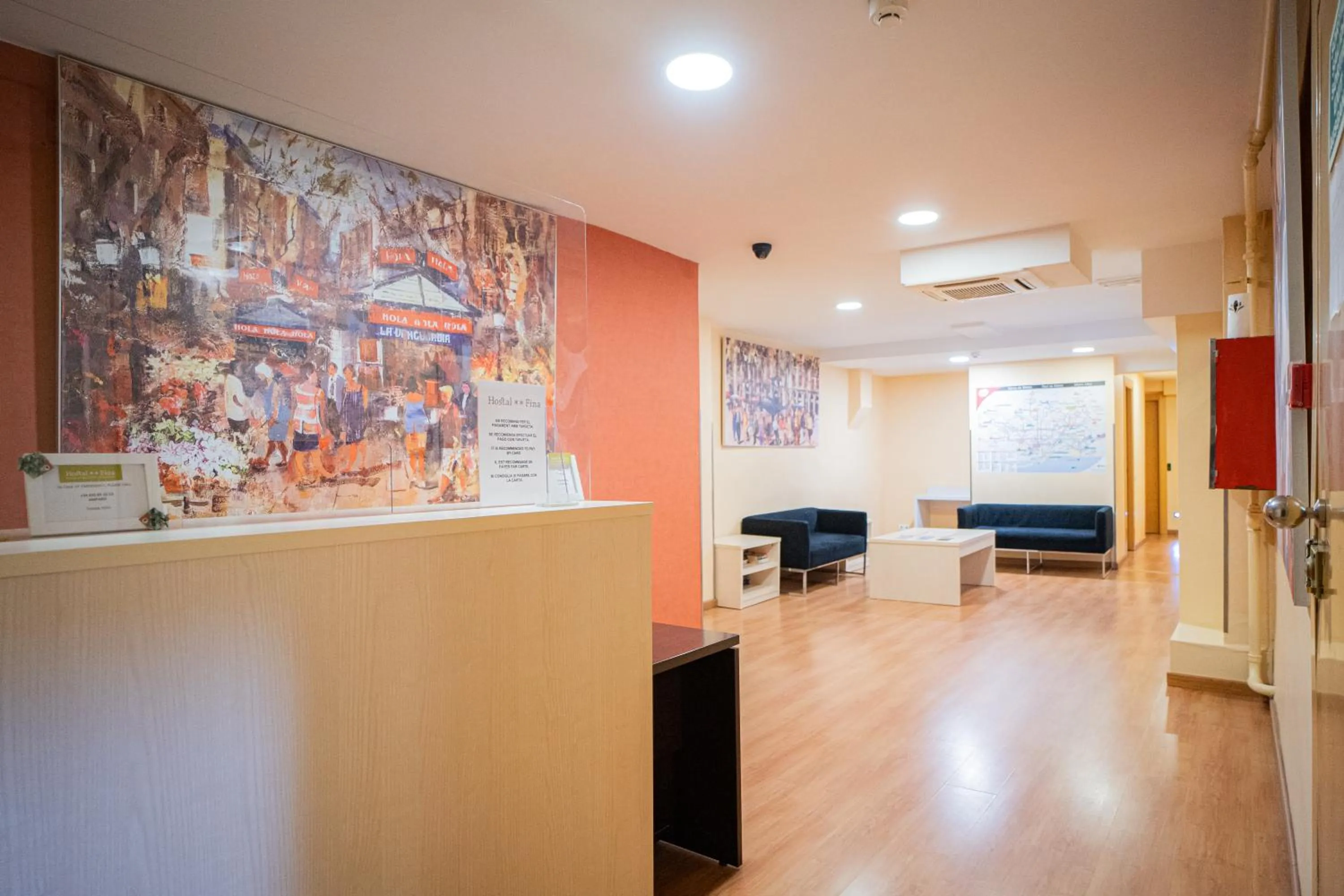 Lobby or reception in Hostal Fina