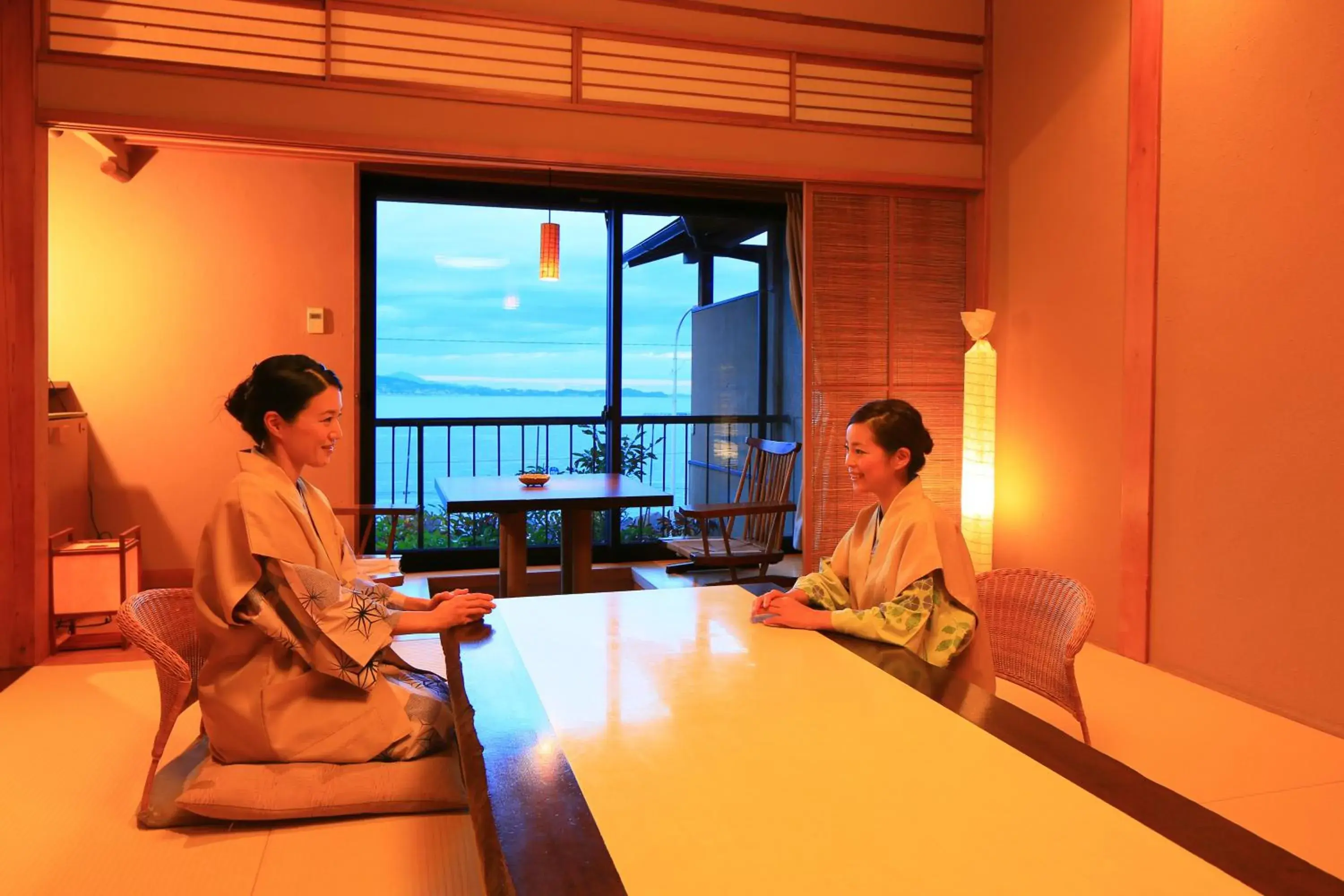 Japanese-Style Standard Room with Shared Bathroom and Sea View in Taiseikan Japanese-Style Standard Room with Shared Bathroom and Sea View in Taiseikan