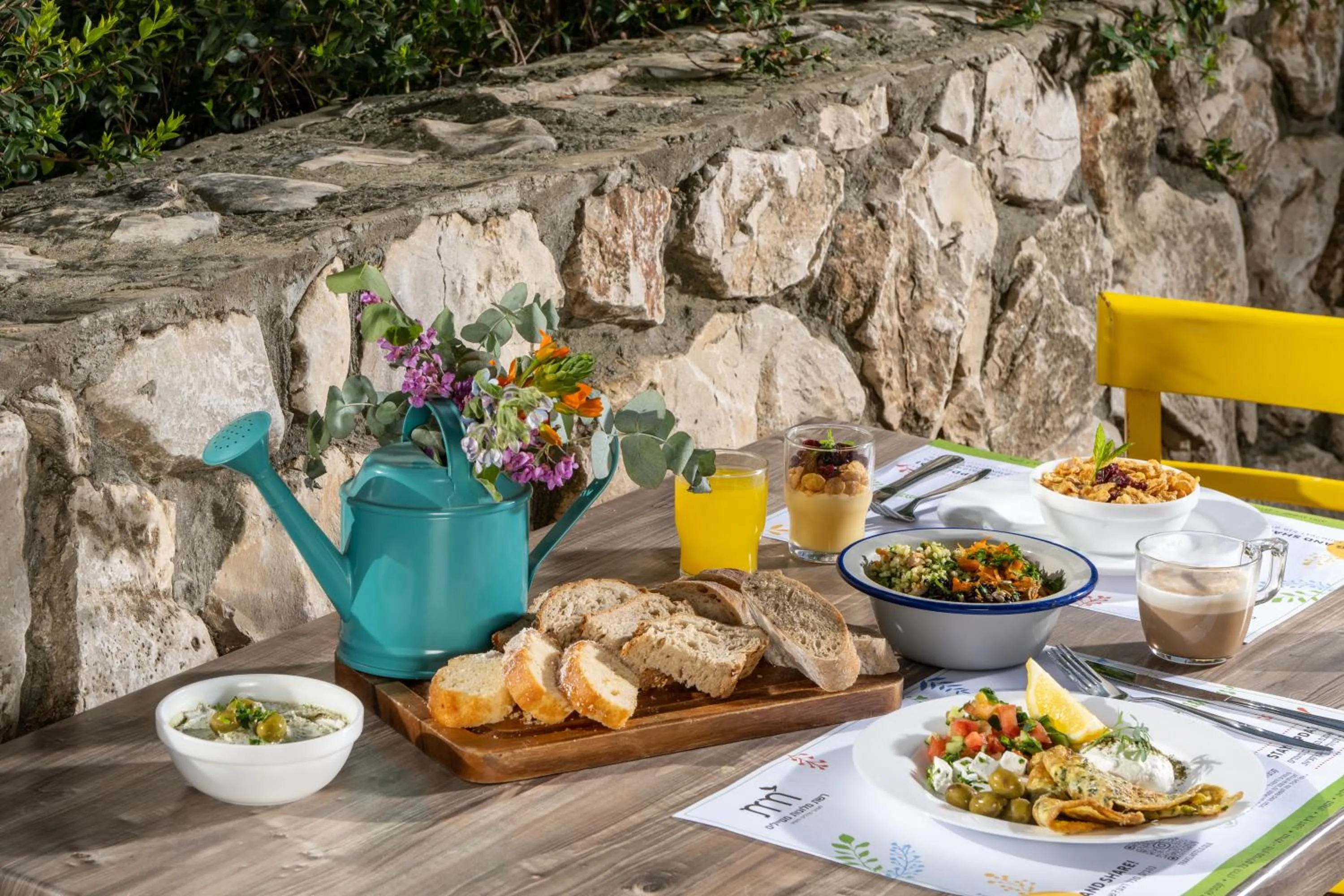 Breakfast in Kibbutz Malkiya Travel Hotel