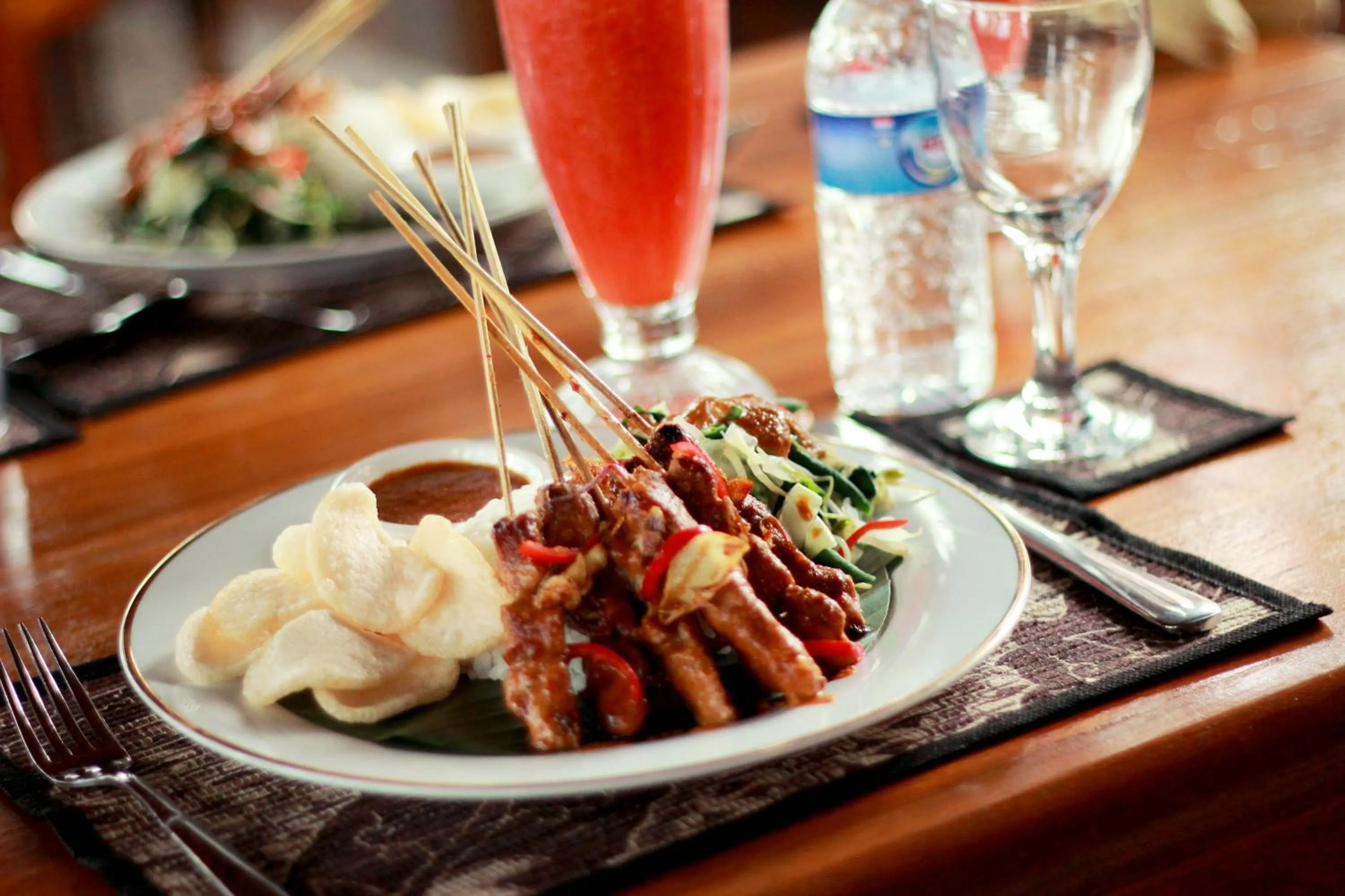 Food and drinks in The Garuda Villa and Restaurant