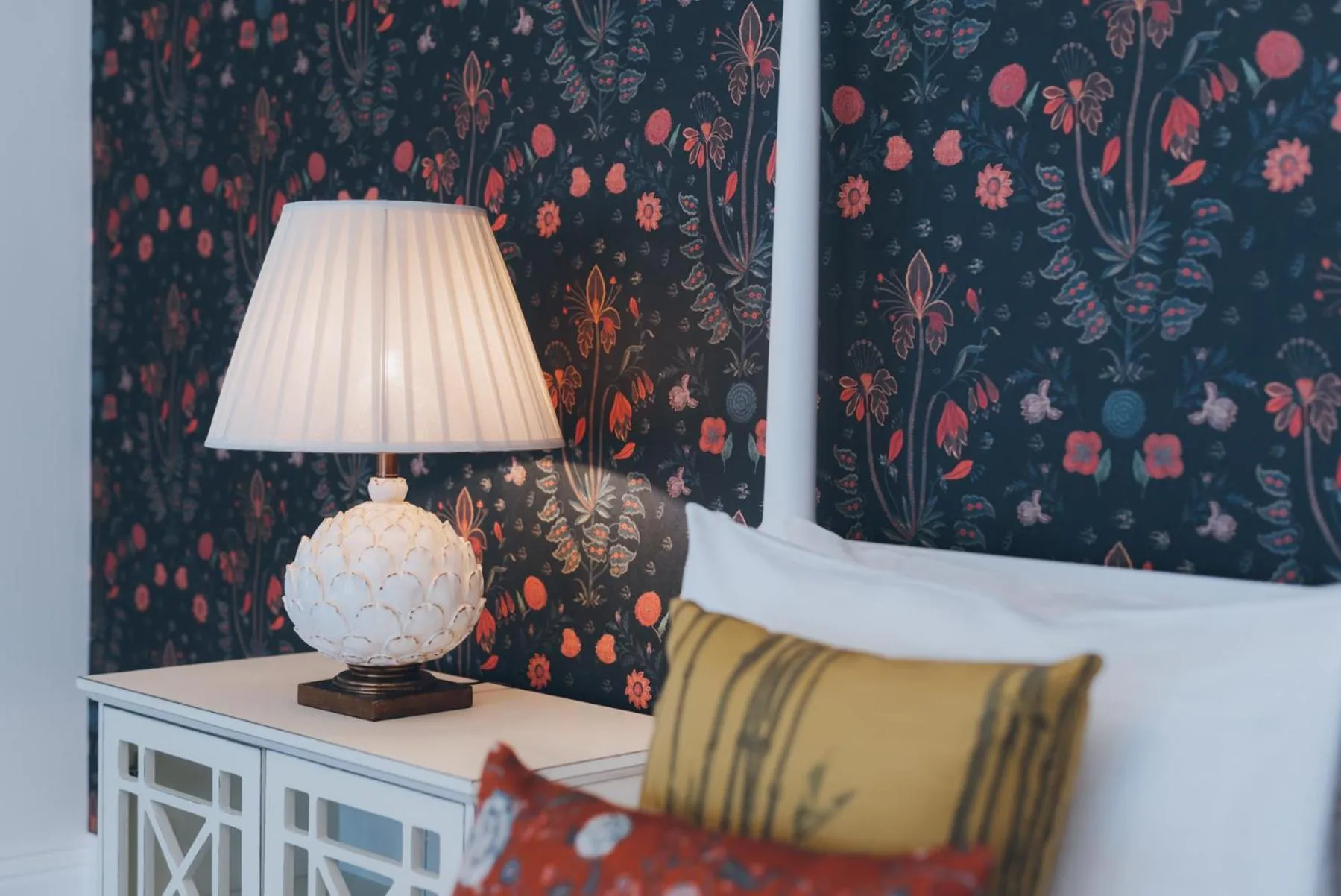 Decorative detail, Bed in The Clarence Boutique Rooms