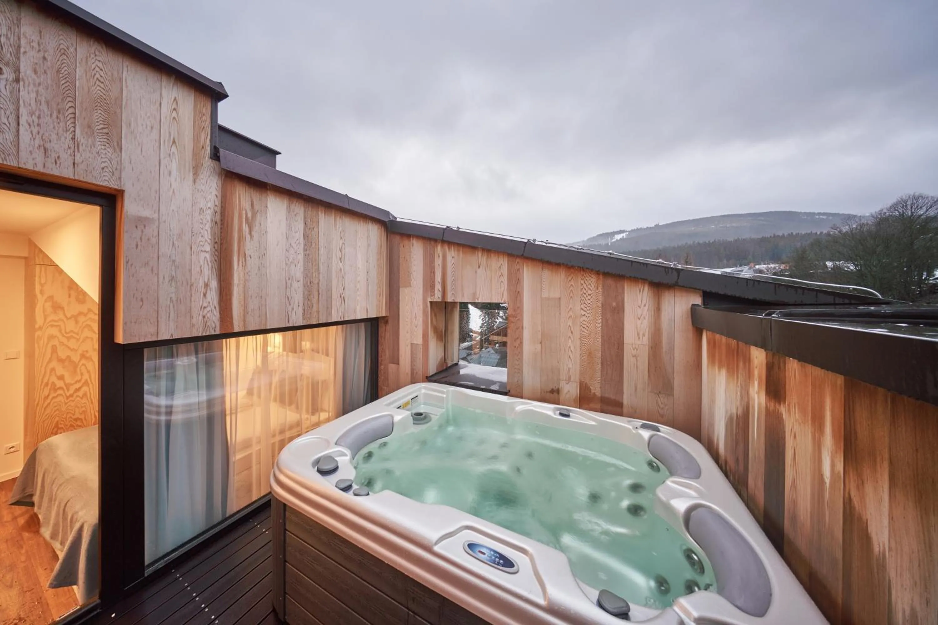 Balcony/Terrace in Aparthotel Svatý Vavřinec