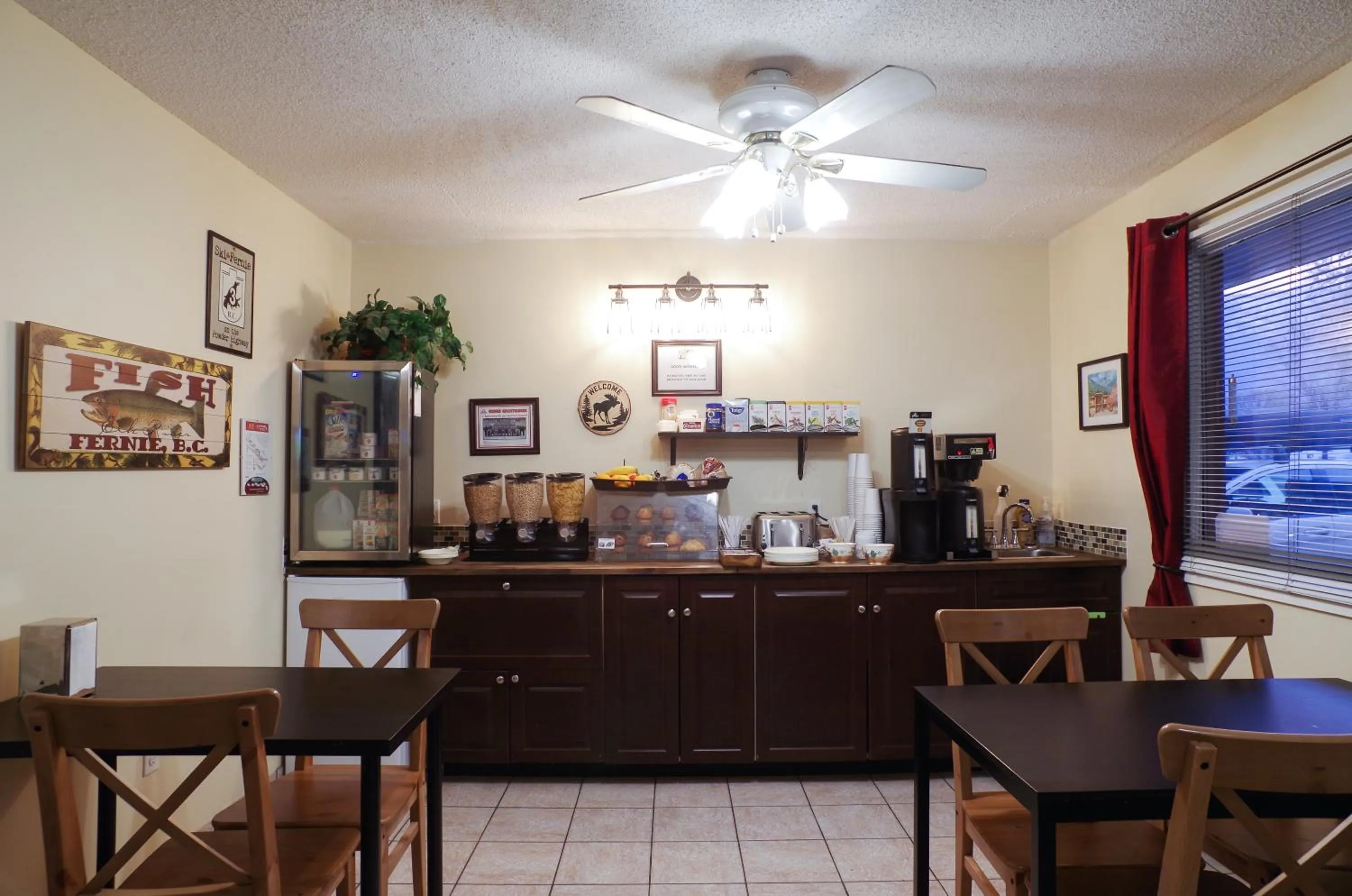 Continental breakfast in Canadas Best Value Inn and Suites Fernie