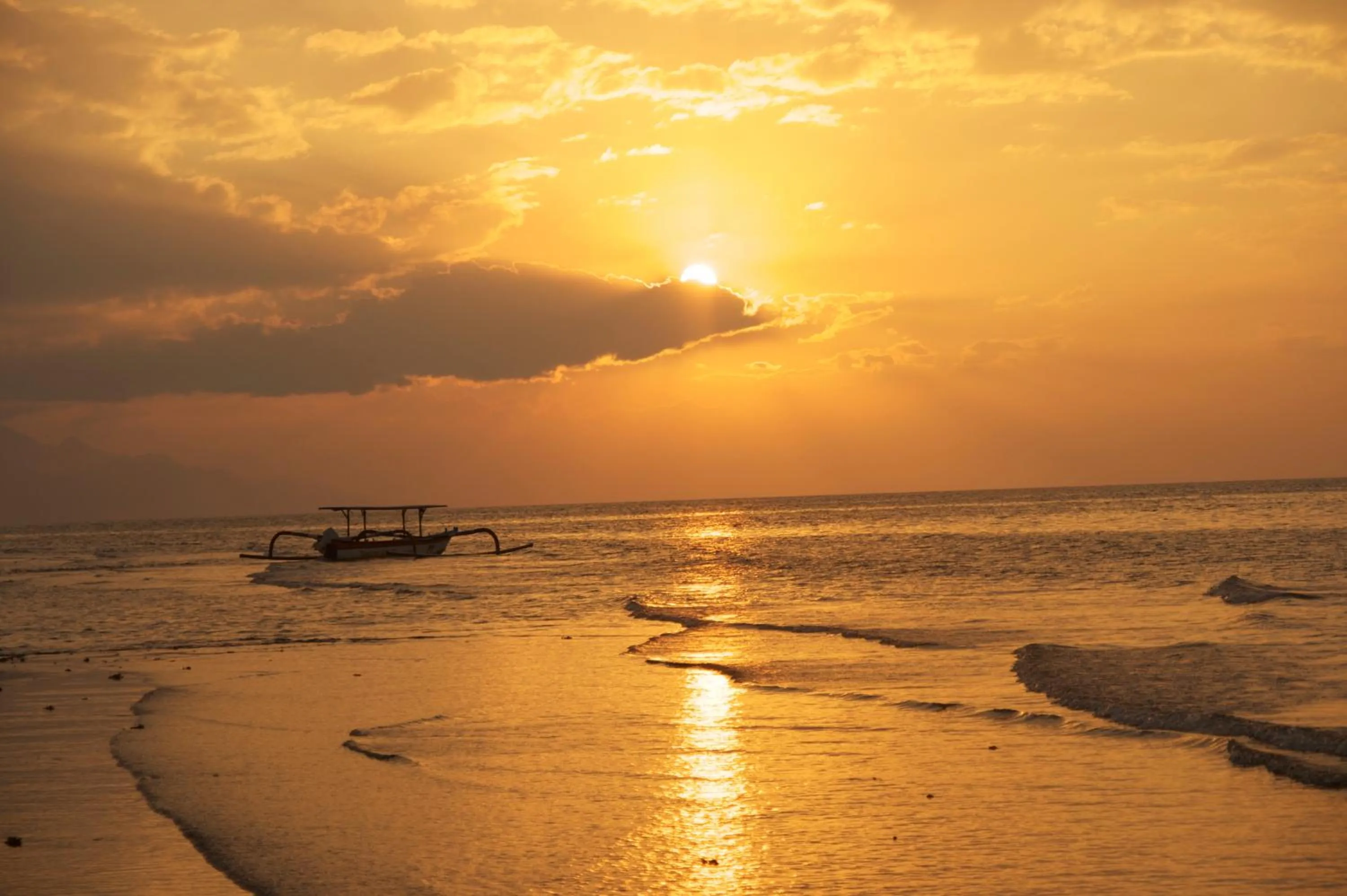Sunset in Dolphin Beach Bali