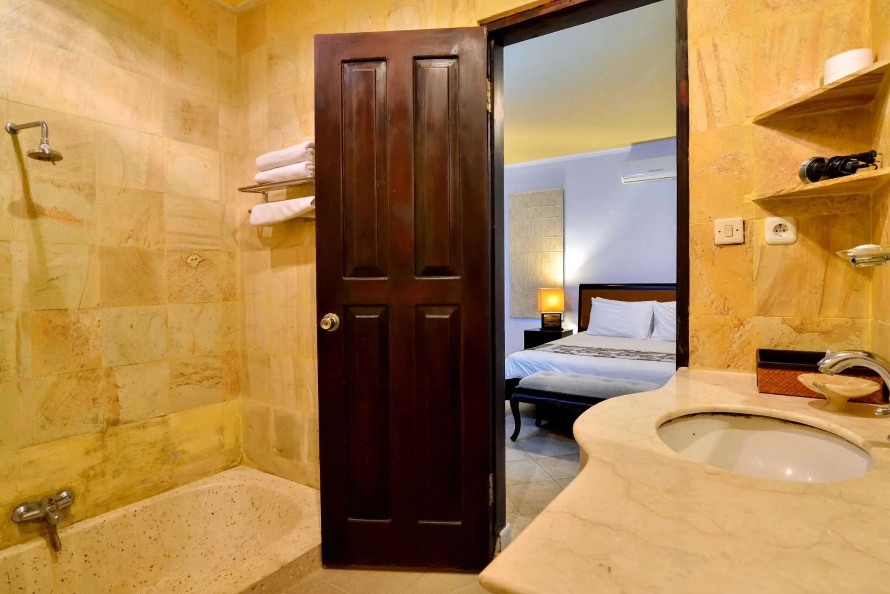 Bathroom, Bed in Dolphin Beach Bali