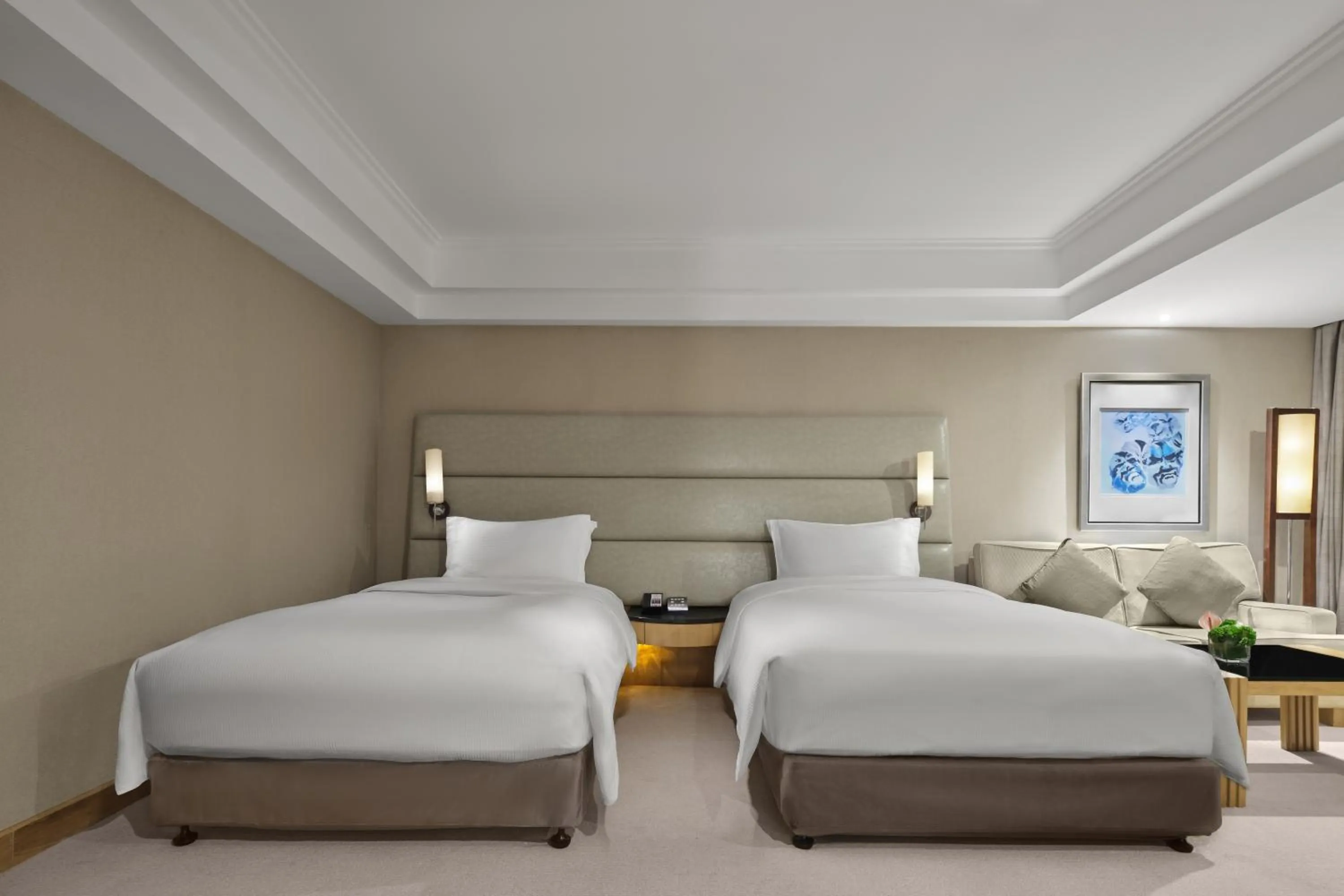 Bed in DoubleTree by Hilton Shanghai Pudong - Present welcome cookie