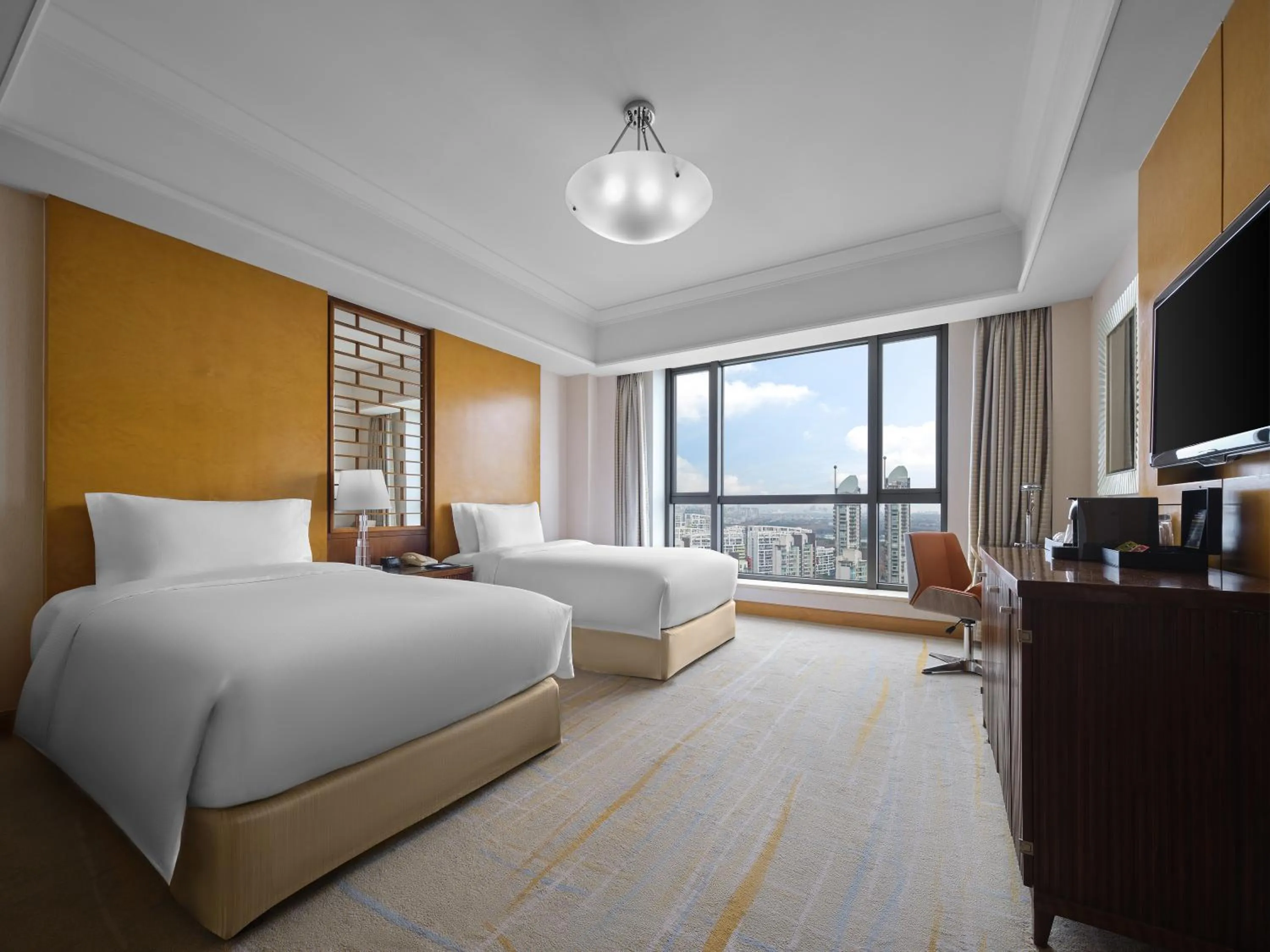 Bed in DoubleTree by Hilton Shanghai Pudong - Present welcome cookie