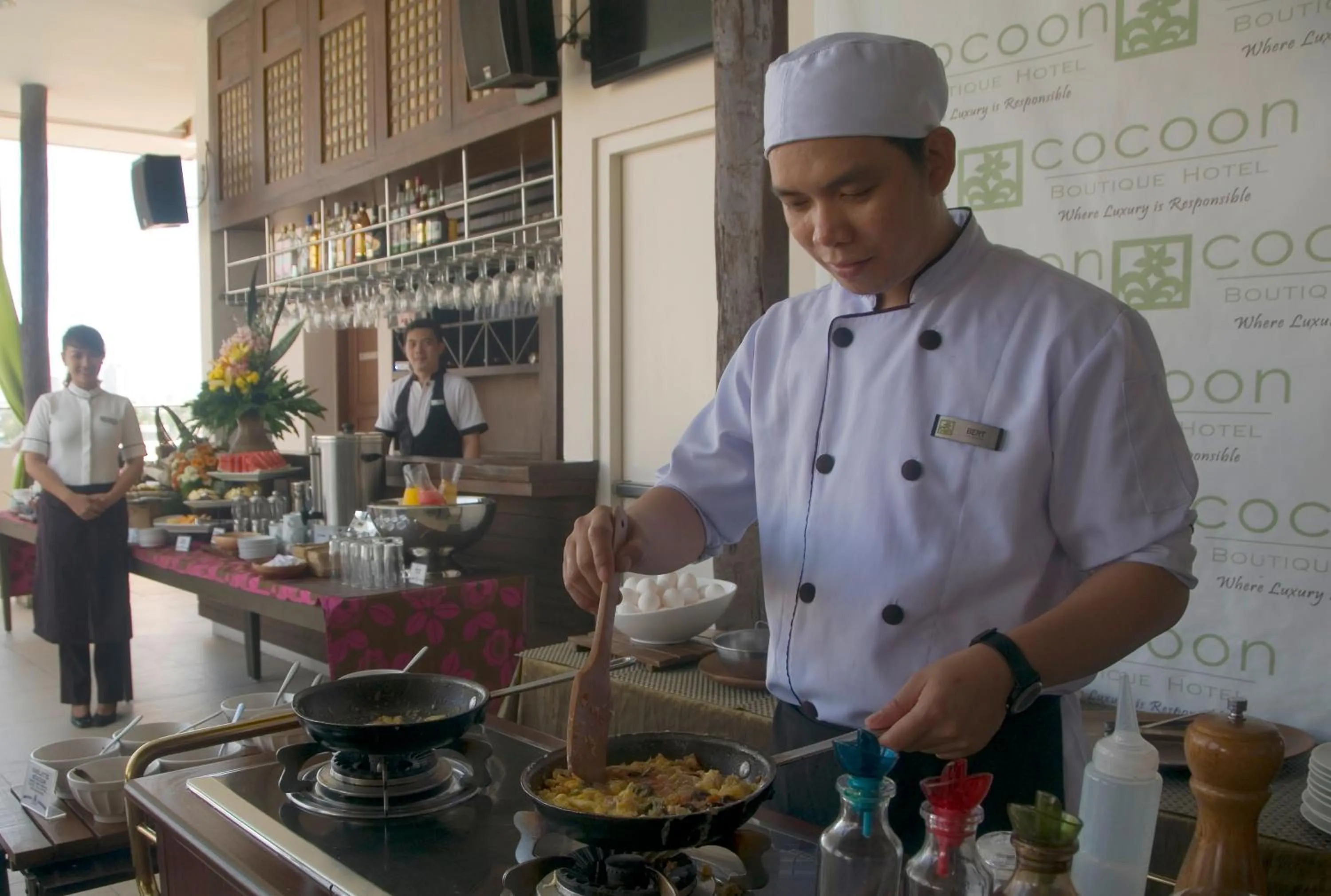 Staff in The Cocoon Boutique Hotel