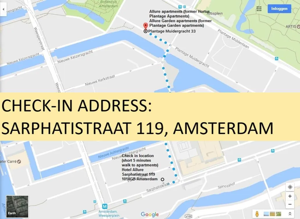 Location in Plantage Hortus Apartments