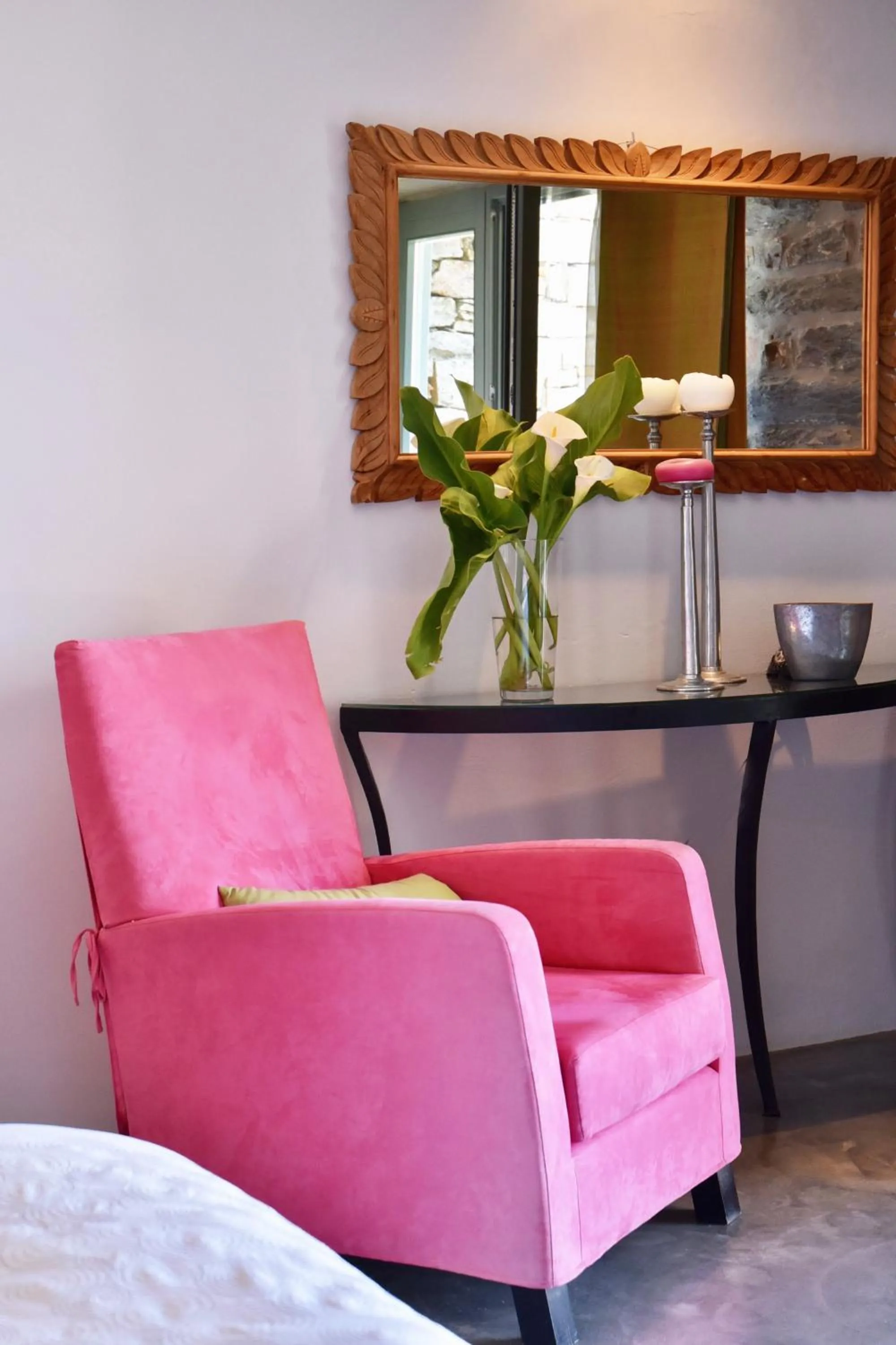 Seating area in Aigis Suites Kea