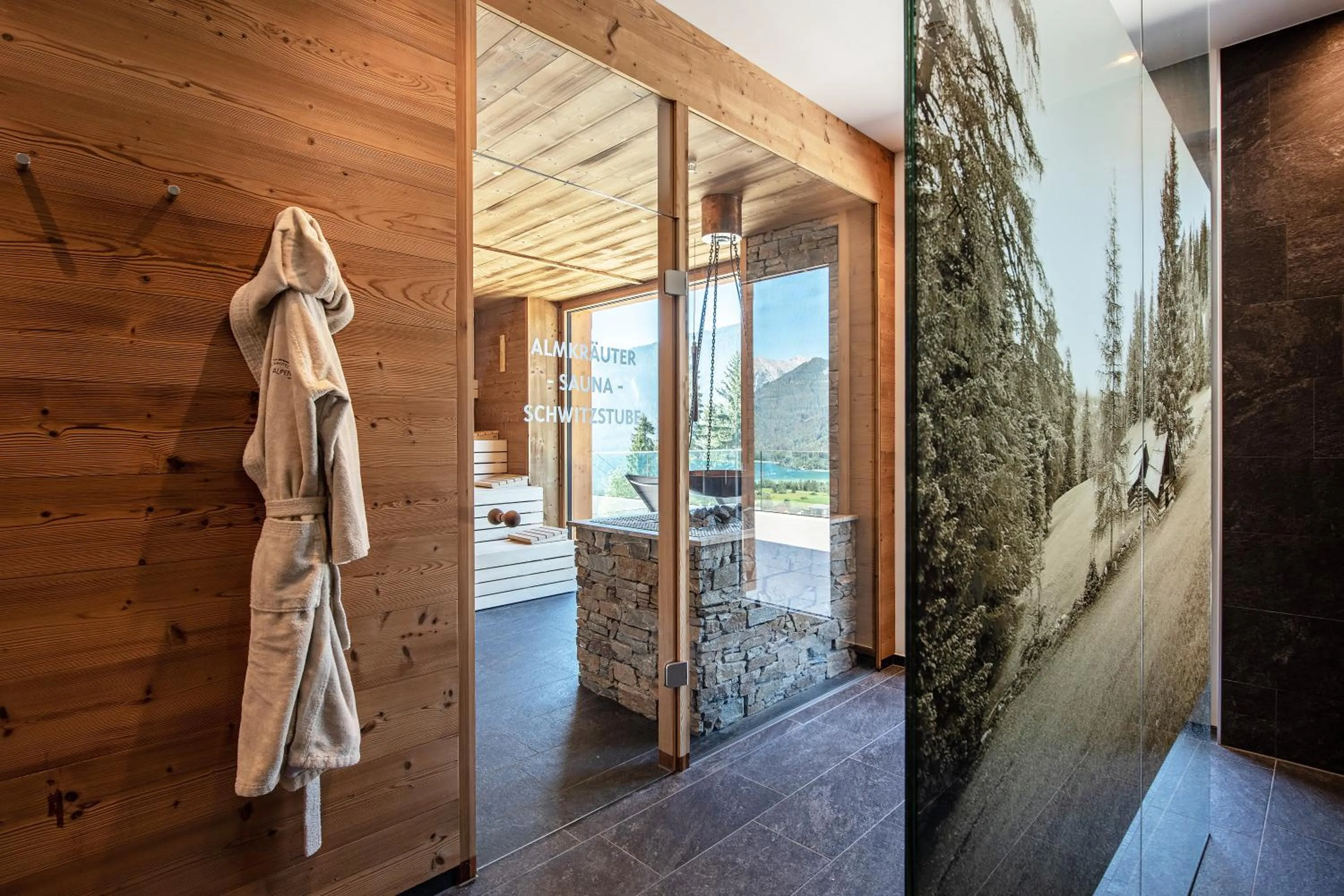 Sauna in Naturhotel Alpenblick