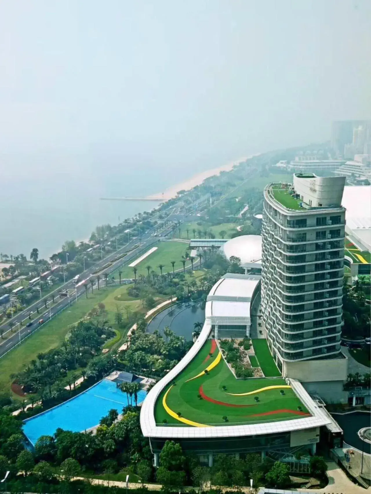 Bird's eye view in Xiamen International Conference Center Hotel Prime Seaview Hotel Bird's eye view in Xiamen International Conference Center Hotel Prime Seaview Hotel