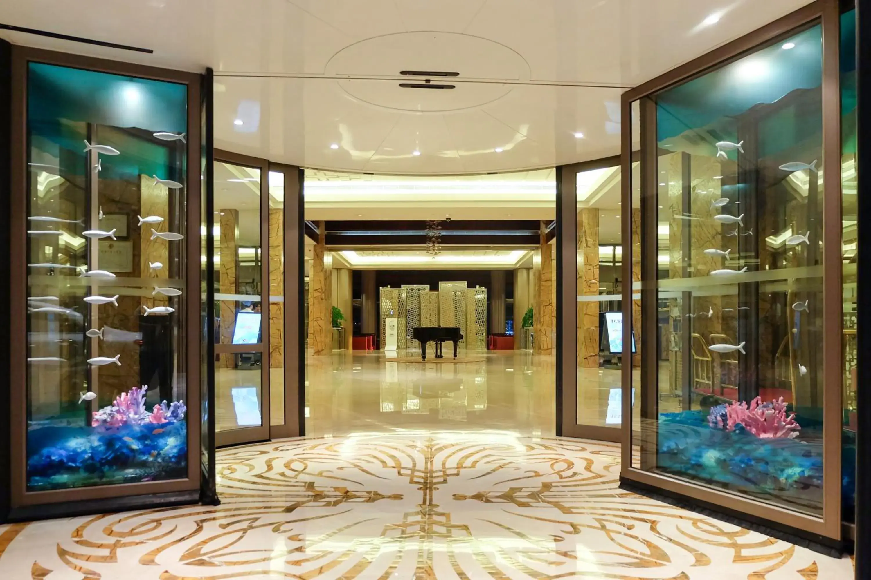 Lobby or reception in Xiamen International Conference Center Hotel Prime Seaview Hotel Lobby or reception in Xiamen International Conference Center Hotel Prime Seaview Hotel