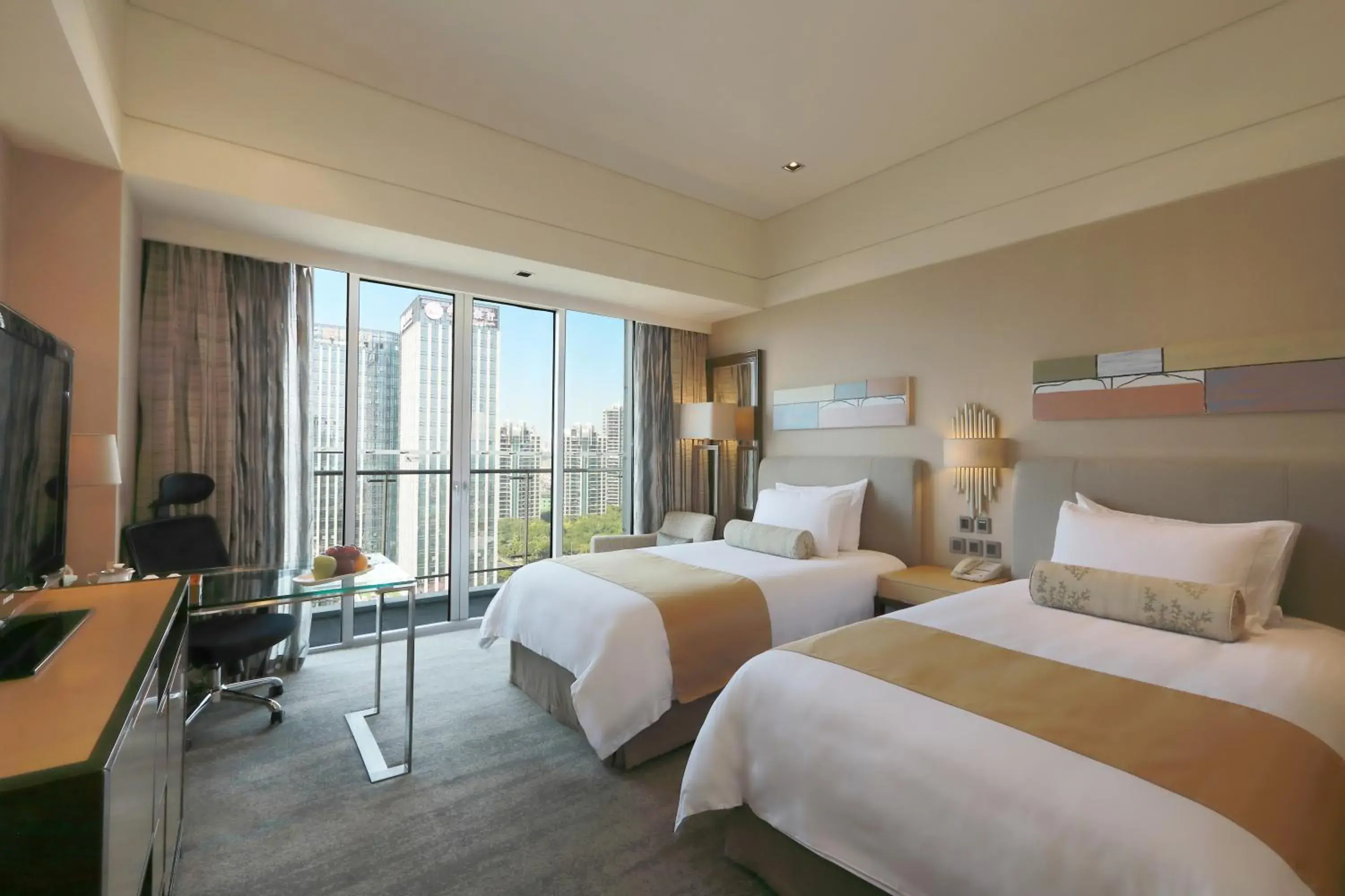 City view, Bed in Xiamen International Conference Center Hotel Prime Seaview Hotel City view, Bed in Xiamen International Conference Center Hotel Prime Seaview Hotel