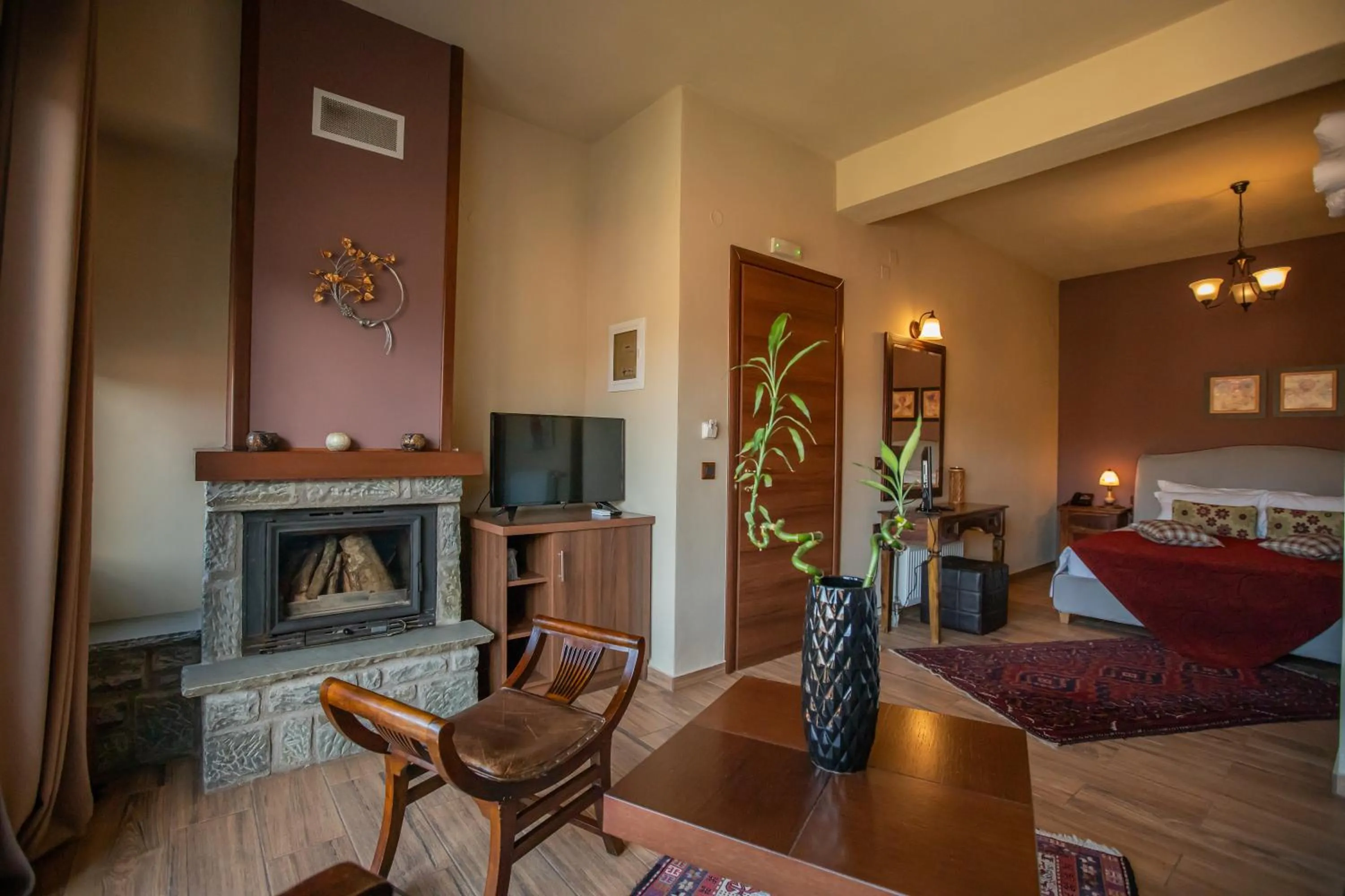 Bed in Pandion Luxury Boutique Hotel & Suites with Spa