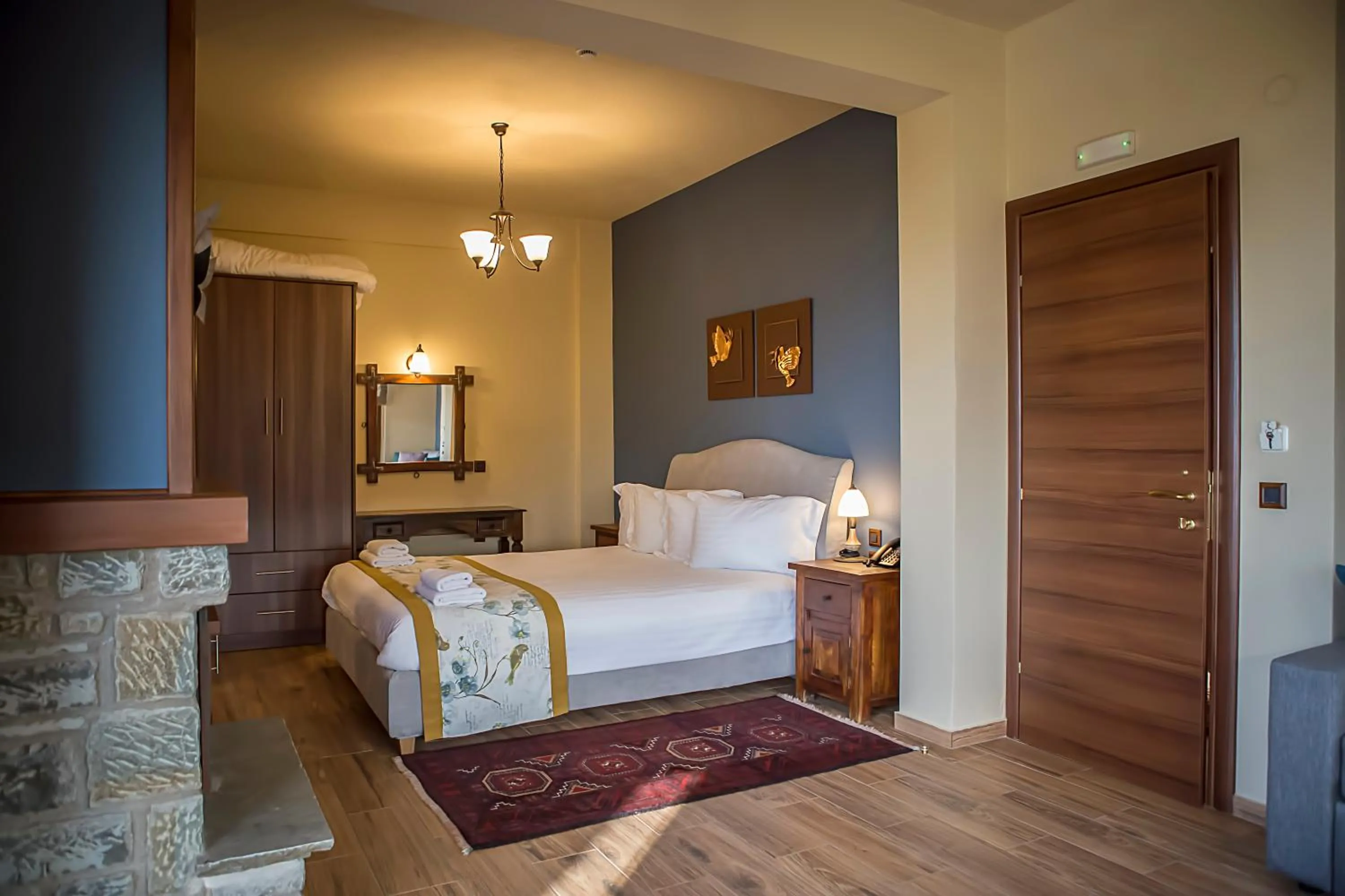 Bed in Pandion Luxury Boutique Hotel & Suites with Spa