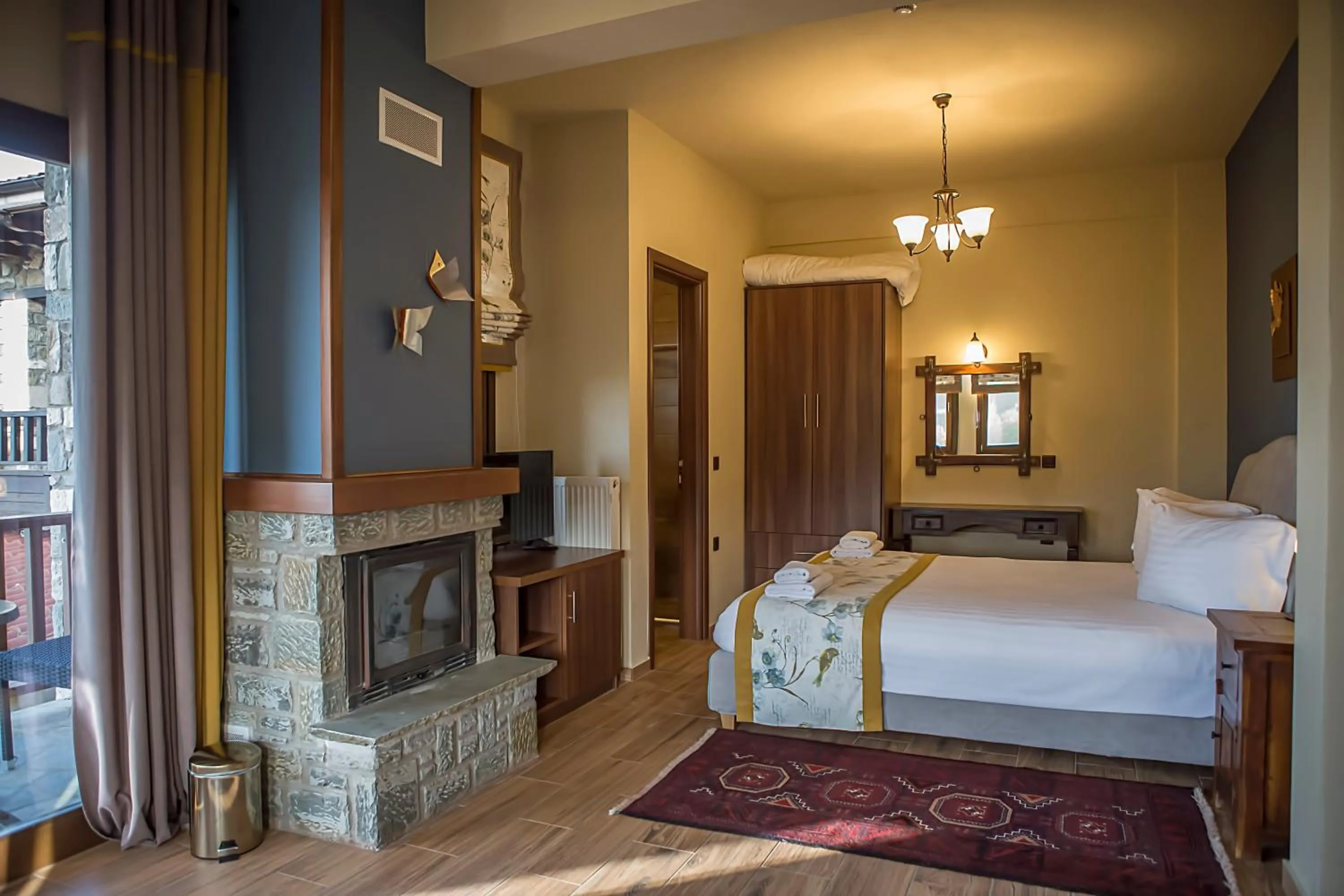 Bed in Pandion Luxury Boutique Hotel & Suites with Spa