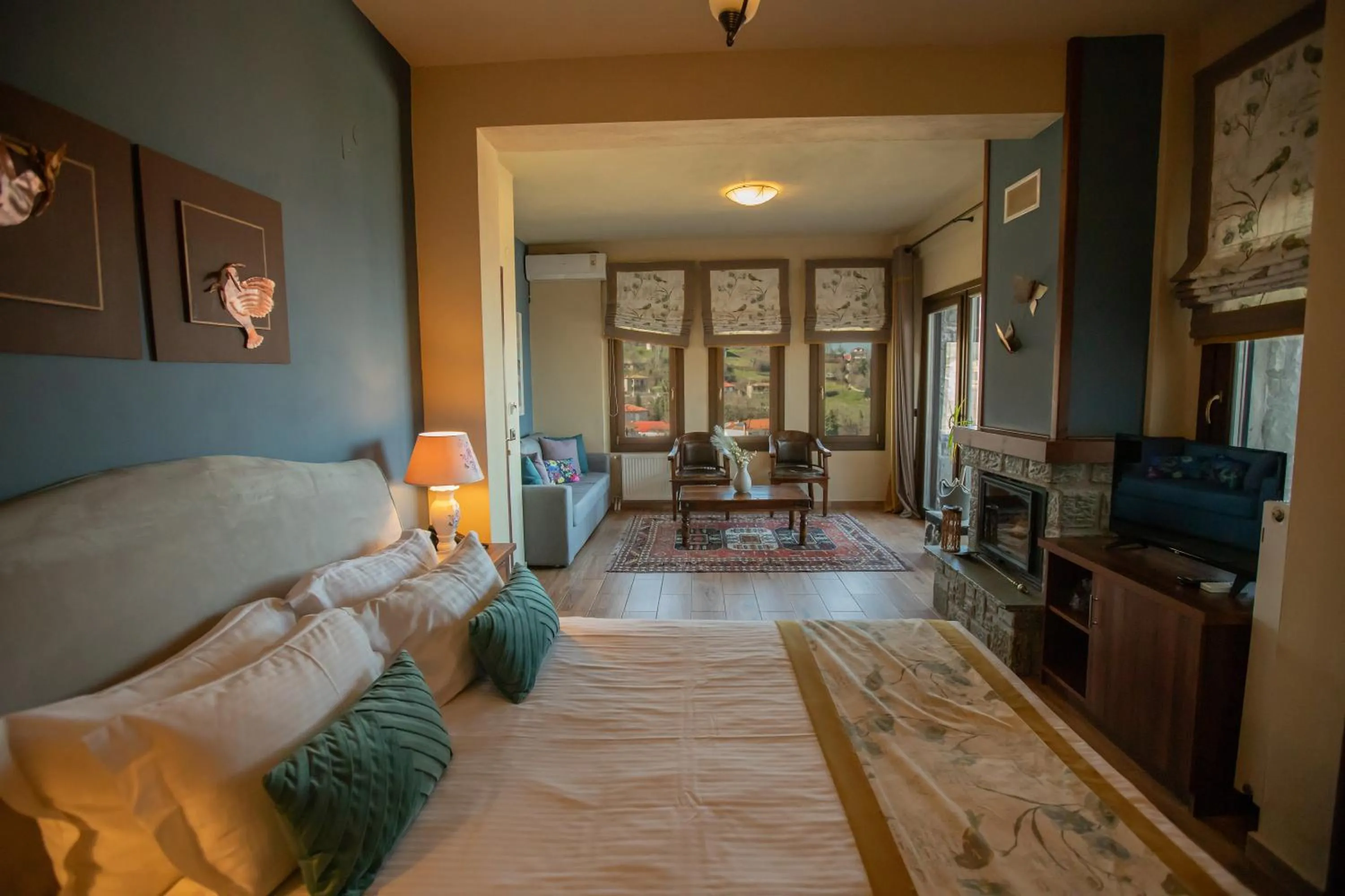 Bed in Pandion Luxury Boutique Hotel & Suites with Spa