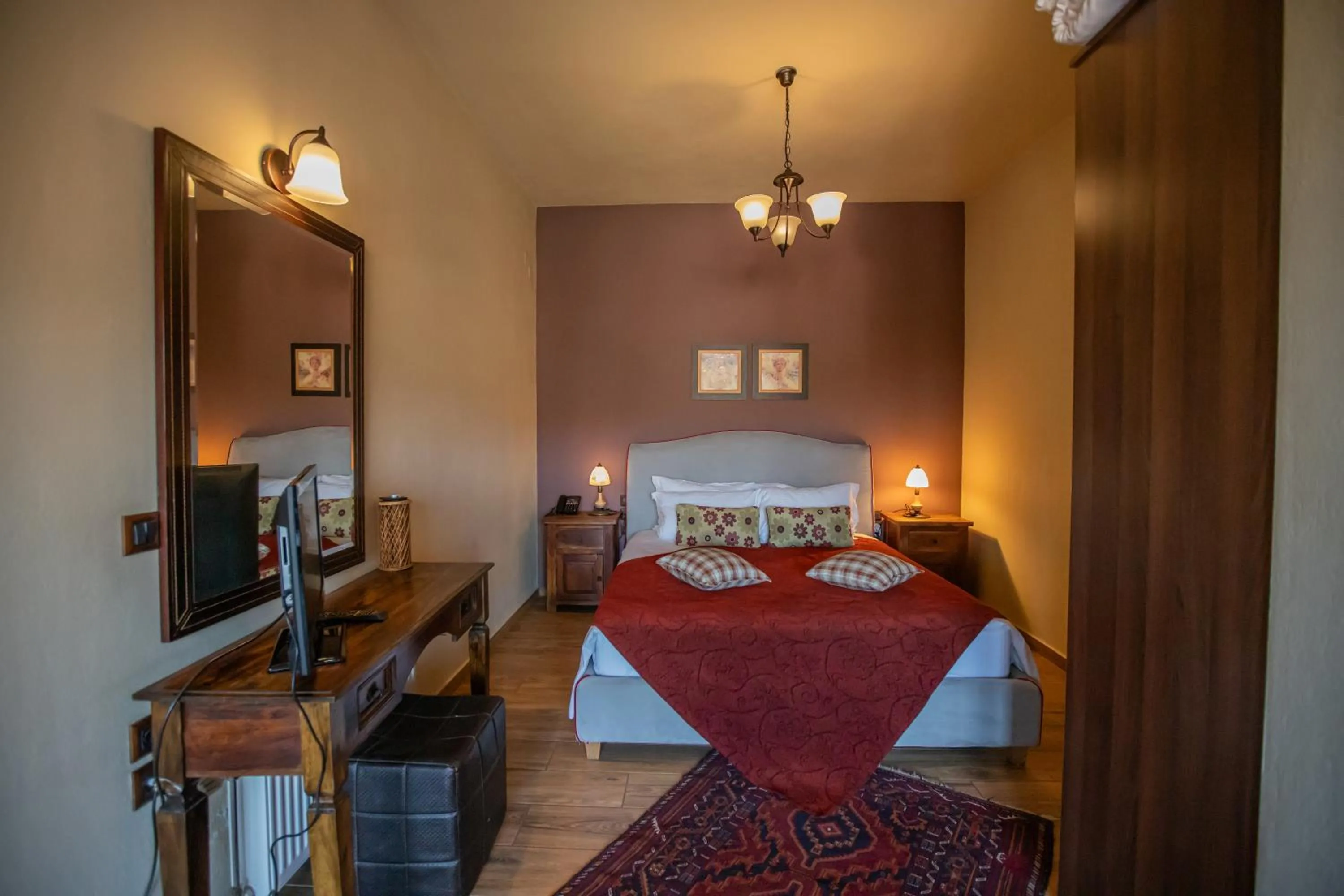 Bed in Pandion Luxury Boutique Hotel & Suites with Spa