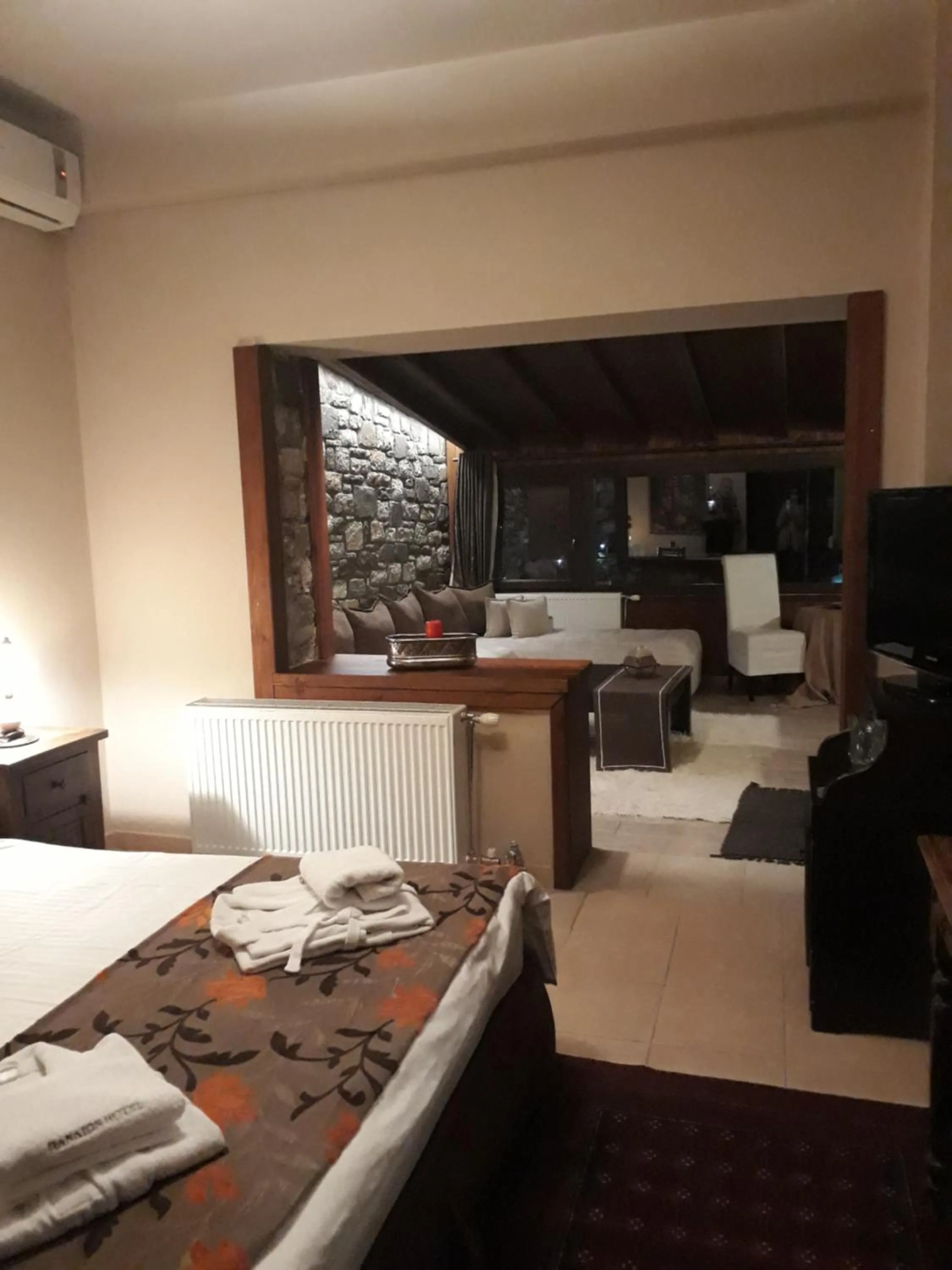 Bed in Pandion Luxury Boutique Hotel & Suites with Spa