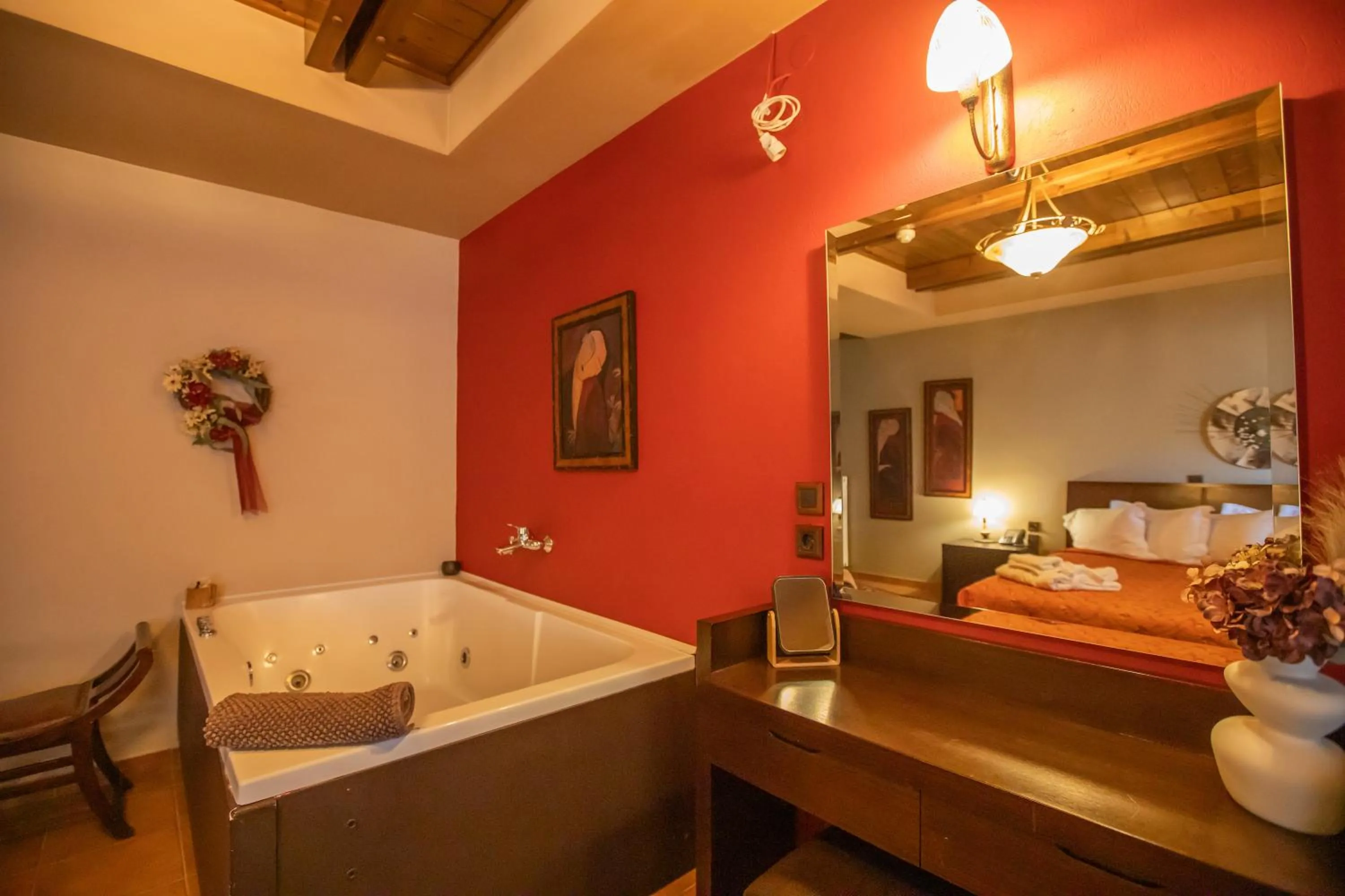 Bed in Pandion Luxury Boutique Hotel & Suites with Spa