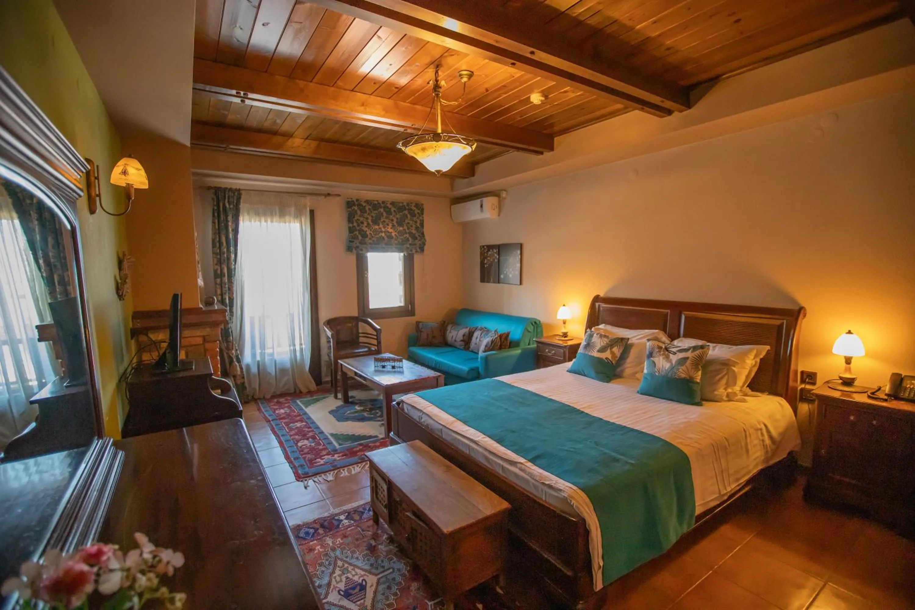 Bed in Pandion Luxury Boutique Hotel & Suites with Spa